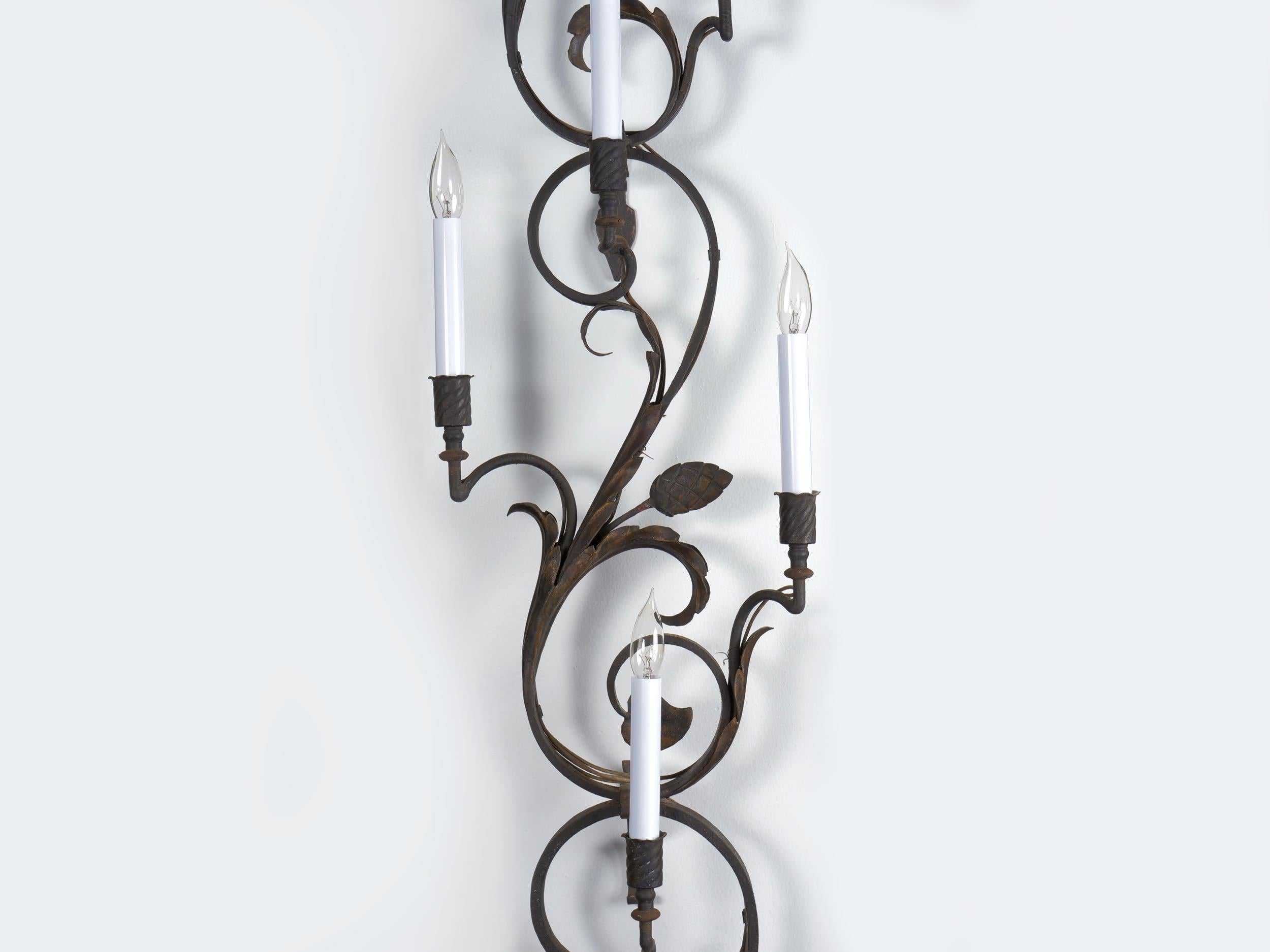 vintage wrought iron sconces