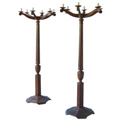 Pair of Early 20th Century Arts & Crafts Candelabras