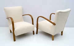 Pair of Early 20th Century Art Deco Italian Bouclé Armchairs