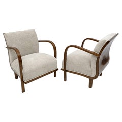 Pair of Early 20th Century Art Deco Italian Bouclé Small Armchairs