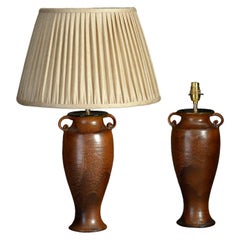 Pair of Early 20th Century Art Deco Period Vase lamps