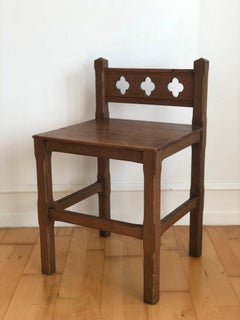 Pair of Early 20th Century Arts & Crafts Oak Hall Chairs