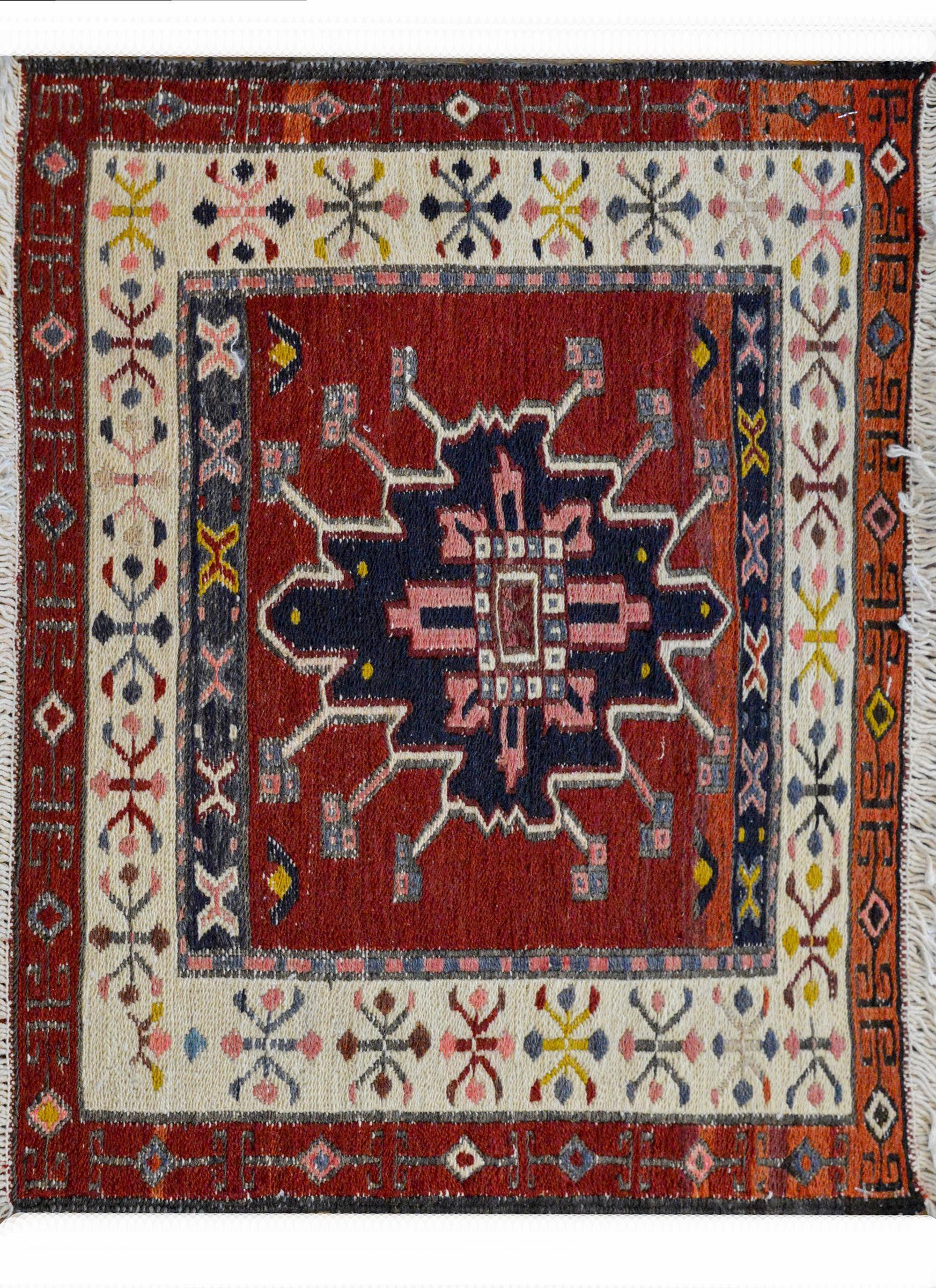 Persian Pair of Early 20th Century Bakhtiari Bag Face Rugs For Sale