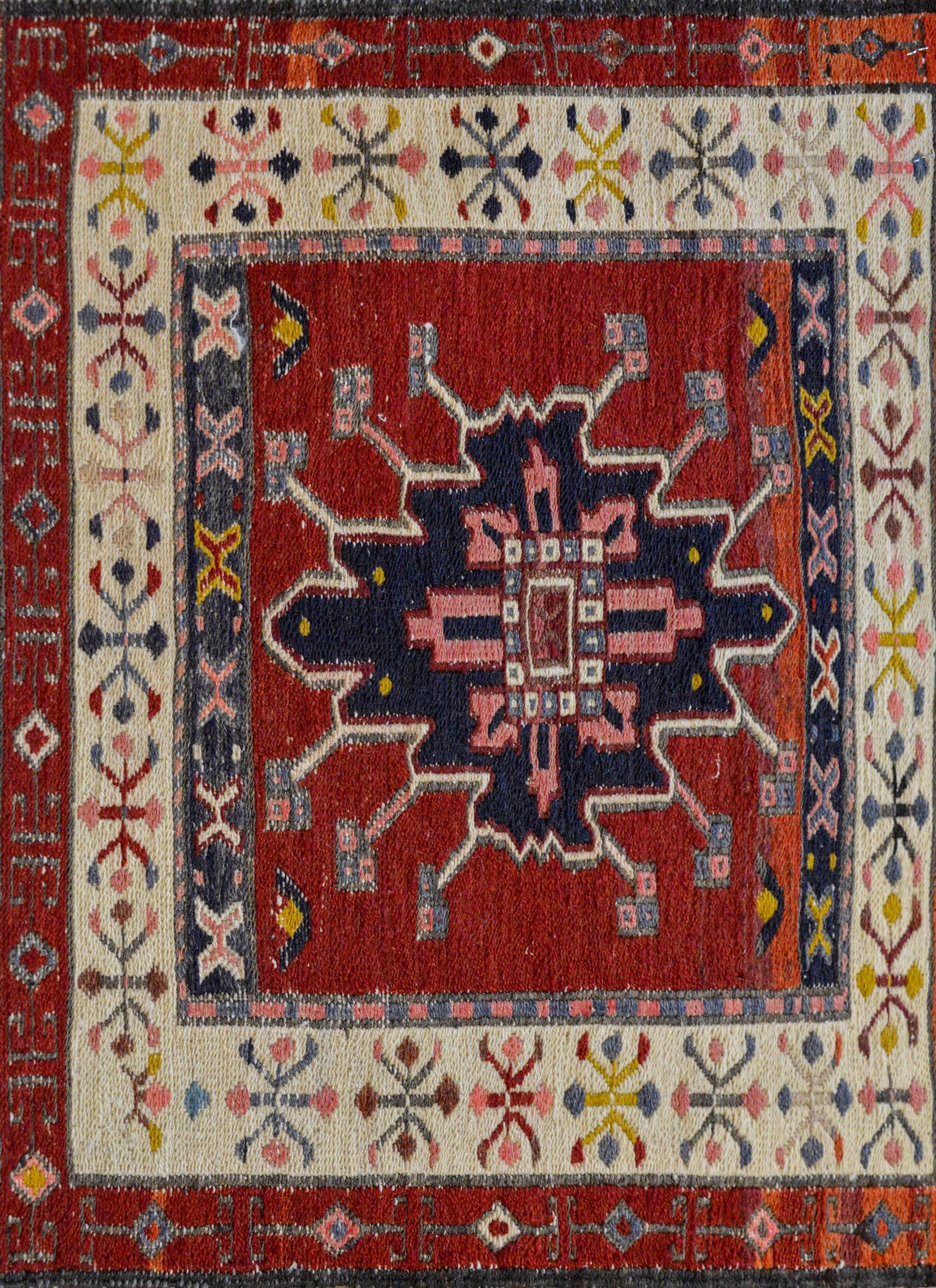 Vegetable Dyed Pair of Early 20th Century Bakhtiari Bag Face Rugs For Sale