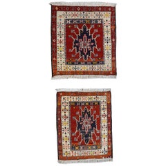 Paire de tapis Bakhtiari à motifs de sacs du début du XXe siècle