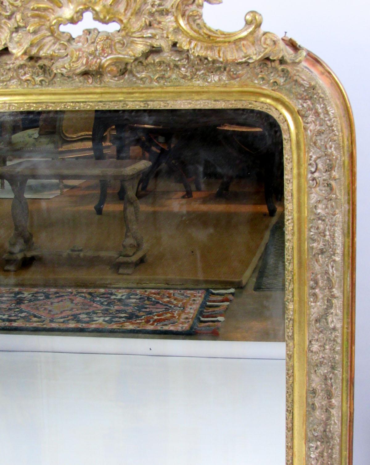 Pair of Early 20th Century Belle Époque Style Giltwood Mirrors 3