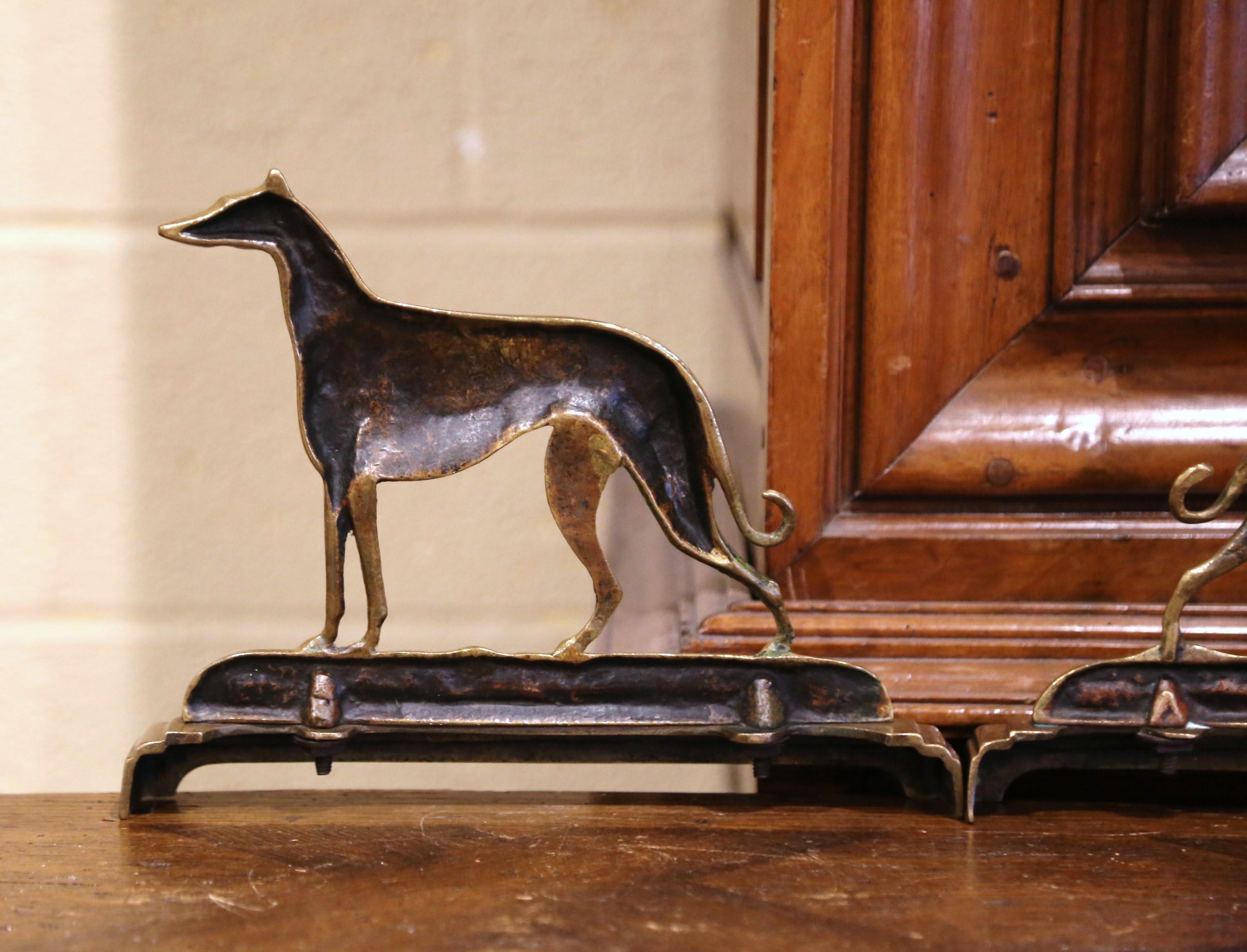 Pair of Early 20th-Century Brass Greyhound Waterloo Cup Winners Sculptures For Sale 2