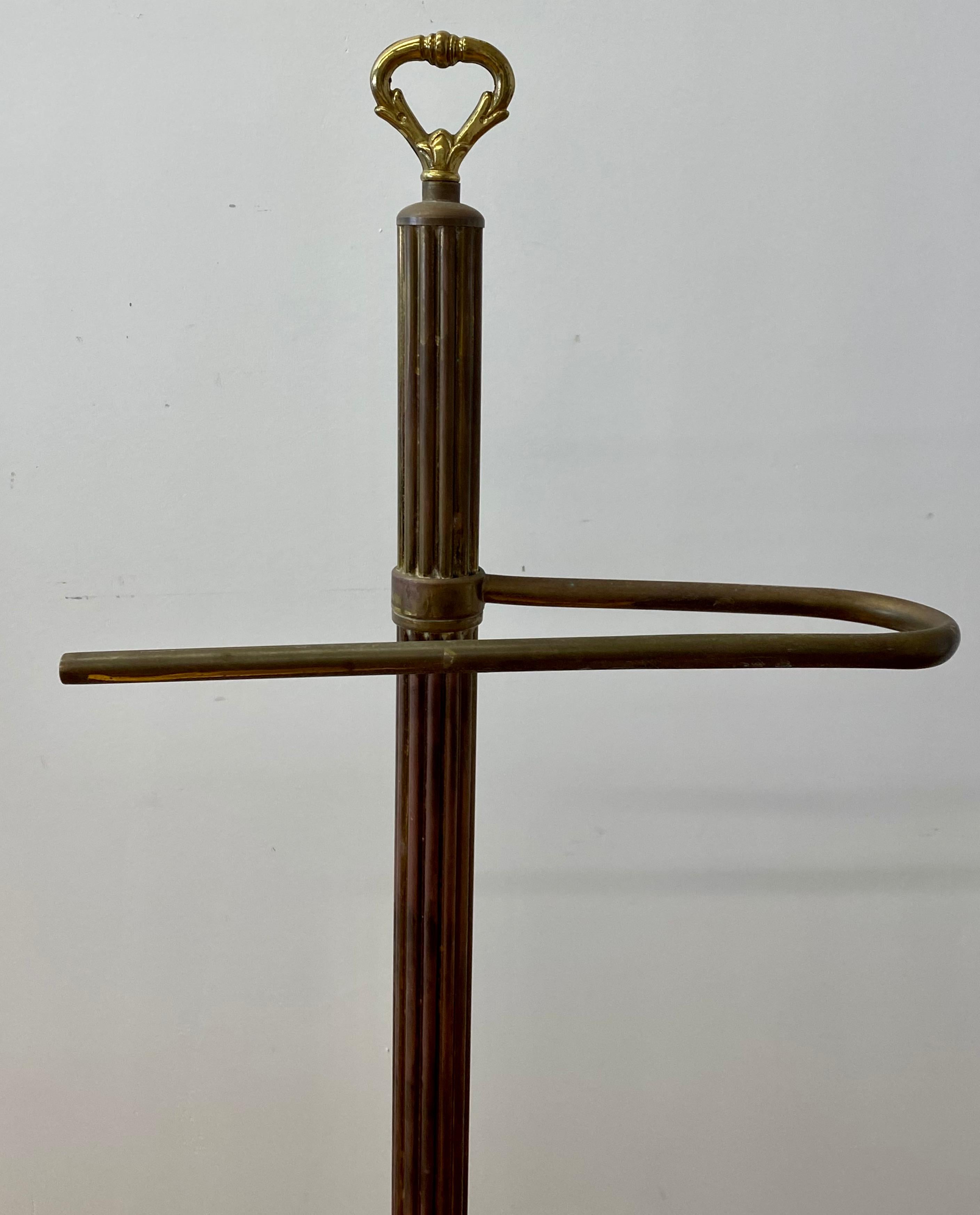 Hand-Crafted Pair of Early 20th Century Brass Towel Holders For Sale