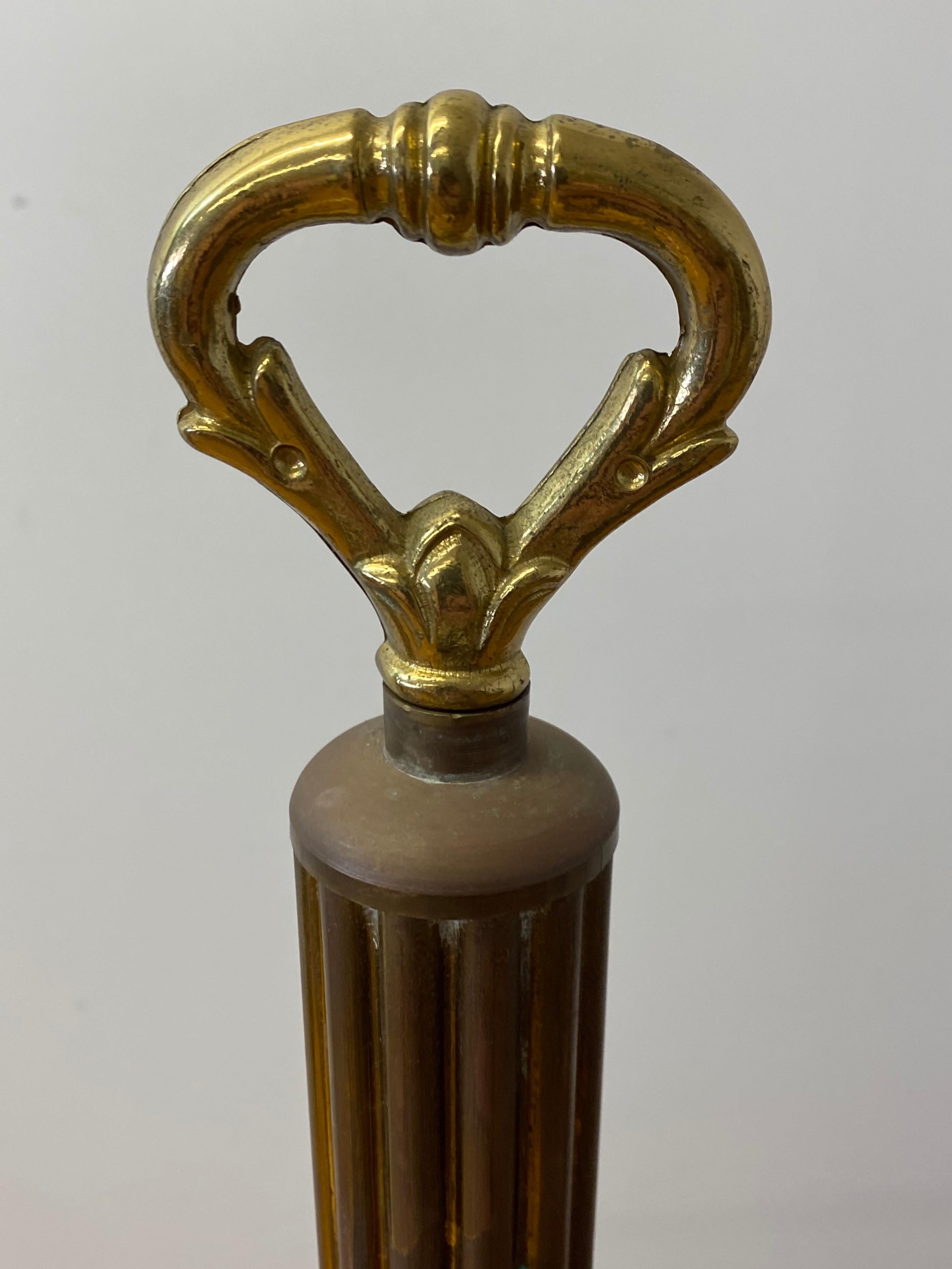 Pair of Early 20th Century Brass Towel Holders For Sale 1