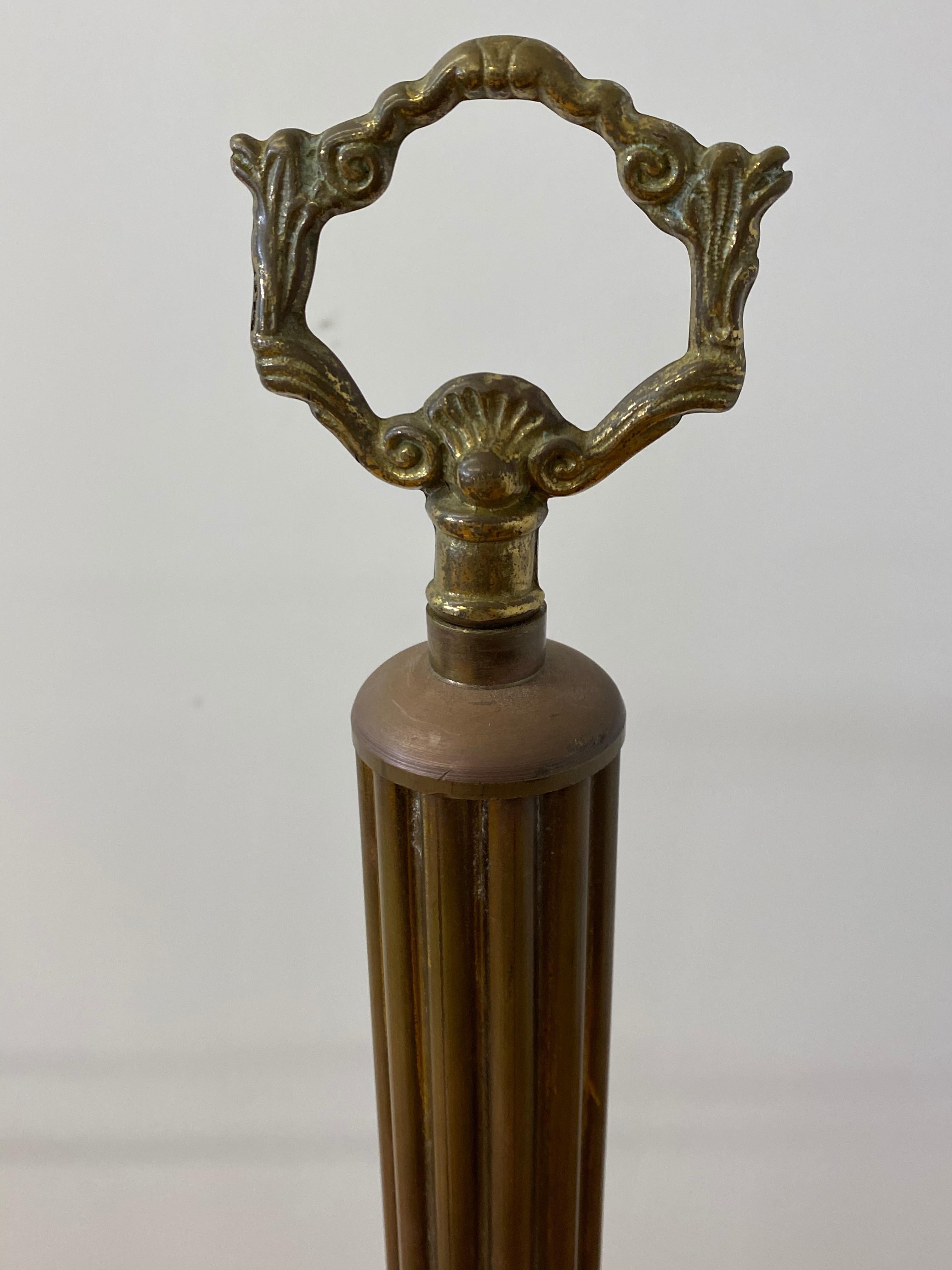 Pair of Early 20th Century Brass Towel Holders For Sale 2