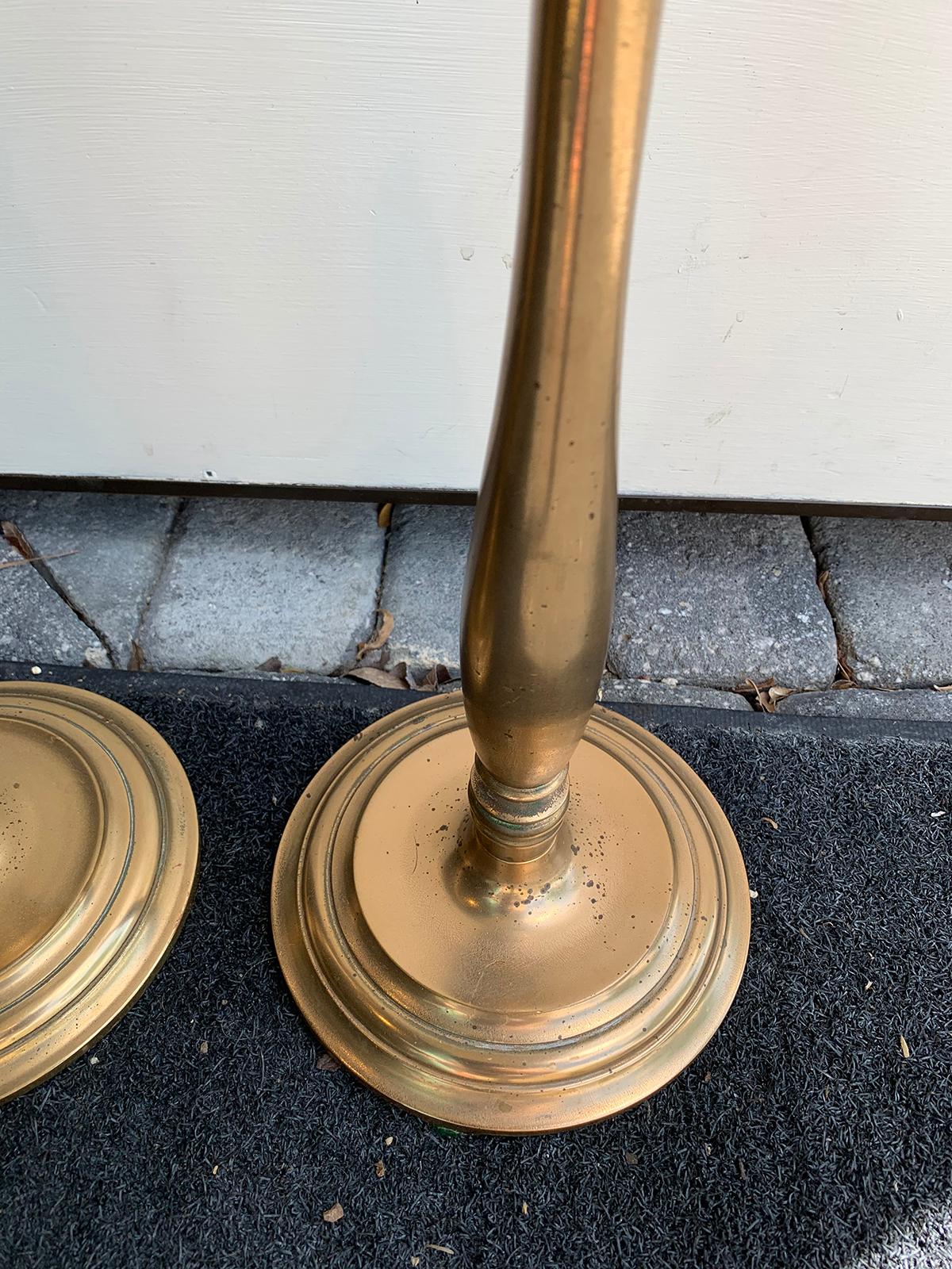 Pair of Early 20th Century Bronze Candlesticks 5