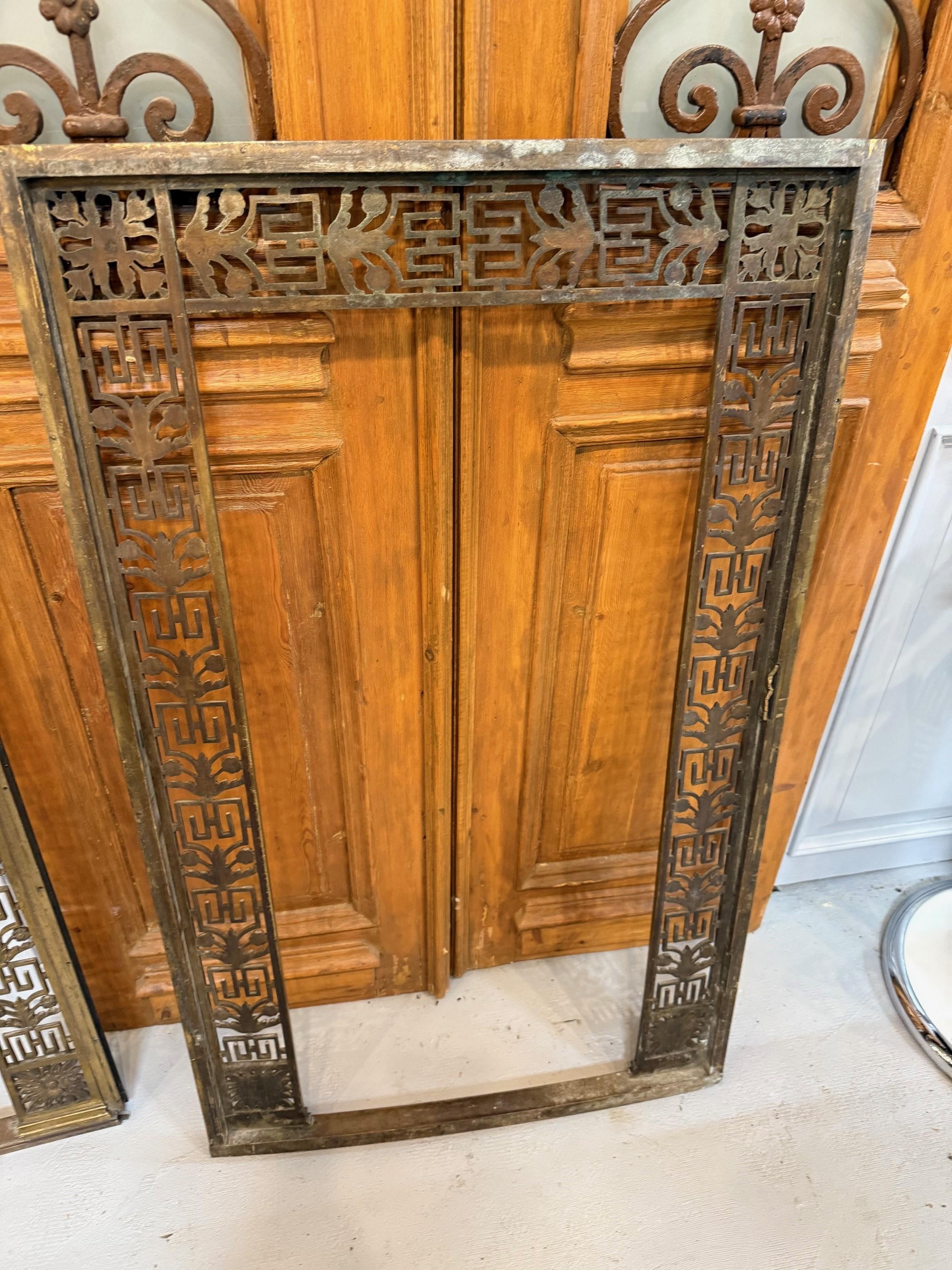 Pair of Early 20th Century Bronze Panels, Signed John Polachek Bronze & Iron Co. For Sale 11