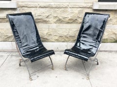 Pair of Early 20th Century Campaign Lounge Chairs in the Manner of Maison Jansen