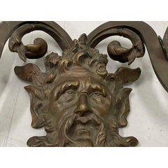 Pair of Early 20th Century Cast Bronze Sconces