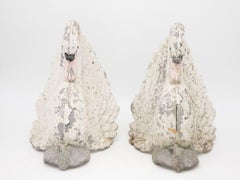Pair of early 20th Century Cast Iron Swans