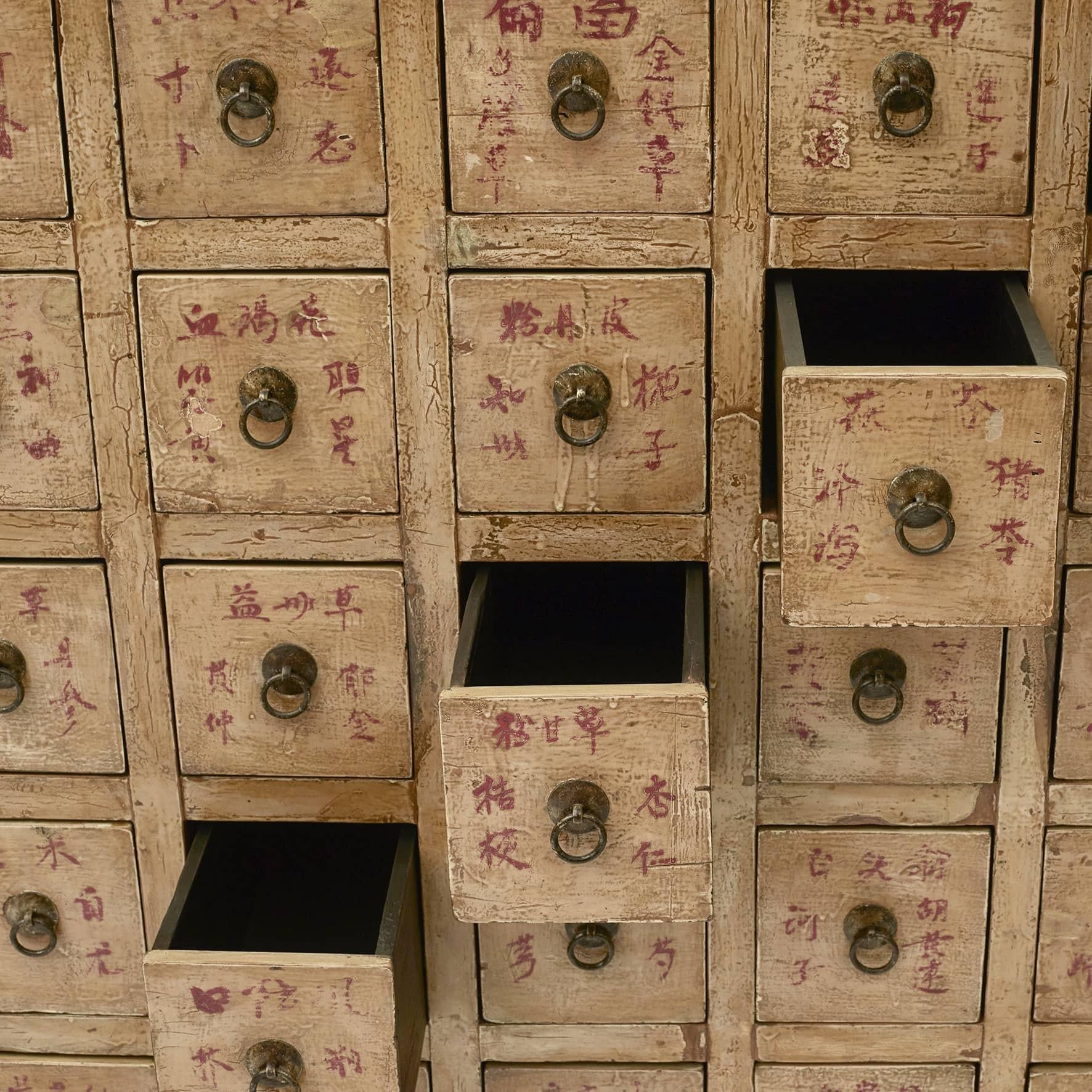 19th Century Pair of Yellow lacquered Apothecary Medicine Chests For Sale