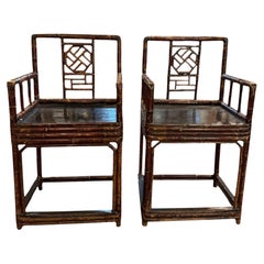 Pair of Early 20th Century Chinese Bamboo Chairs