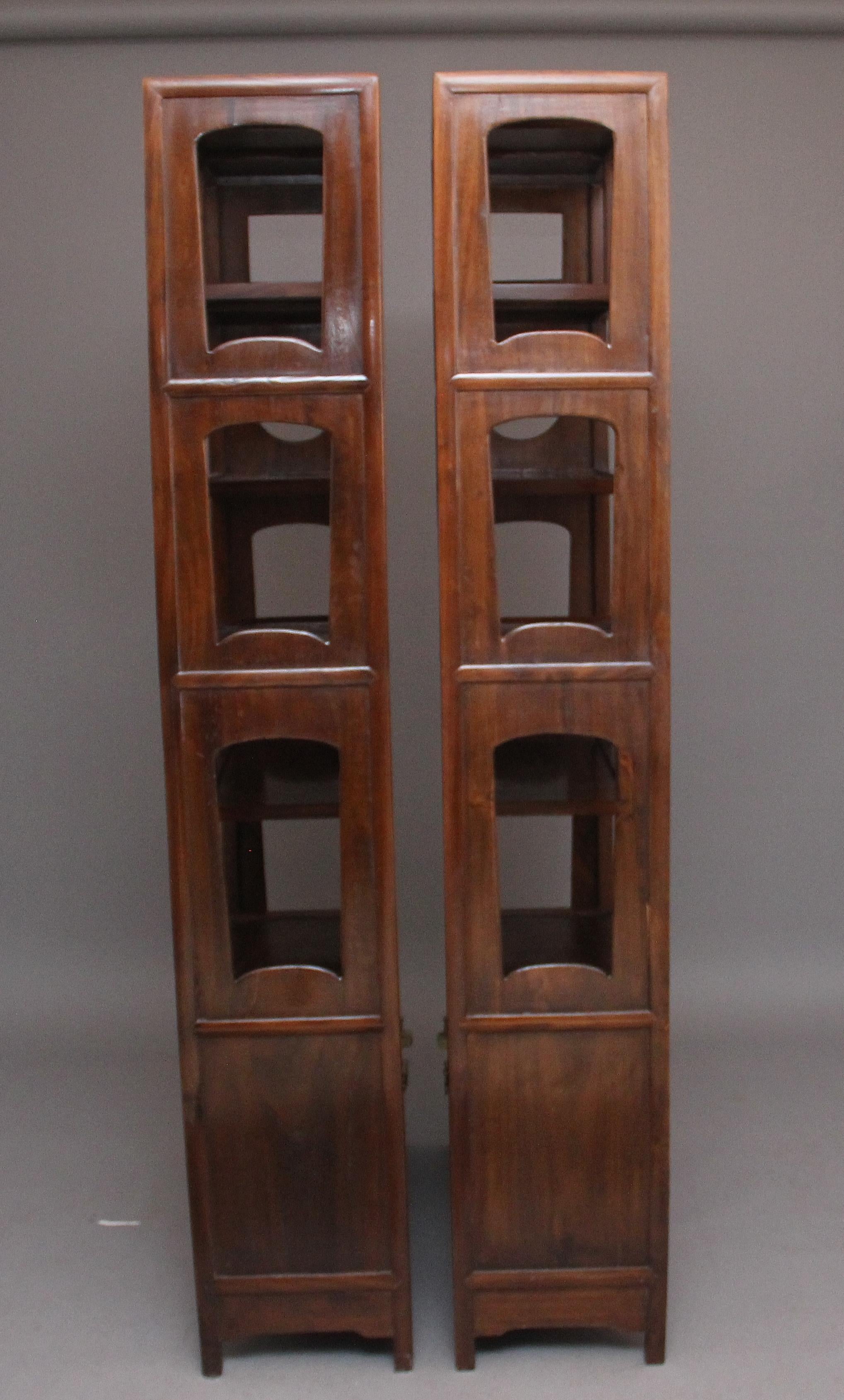 Pair of Early 20th Century Chinese Display Cabinets For Sale 6
