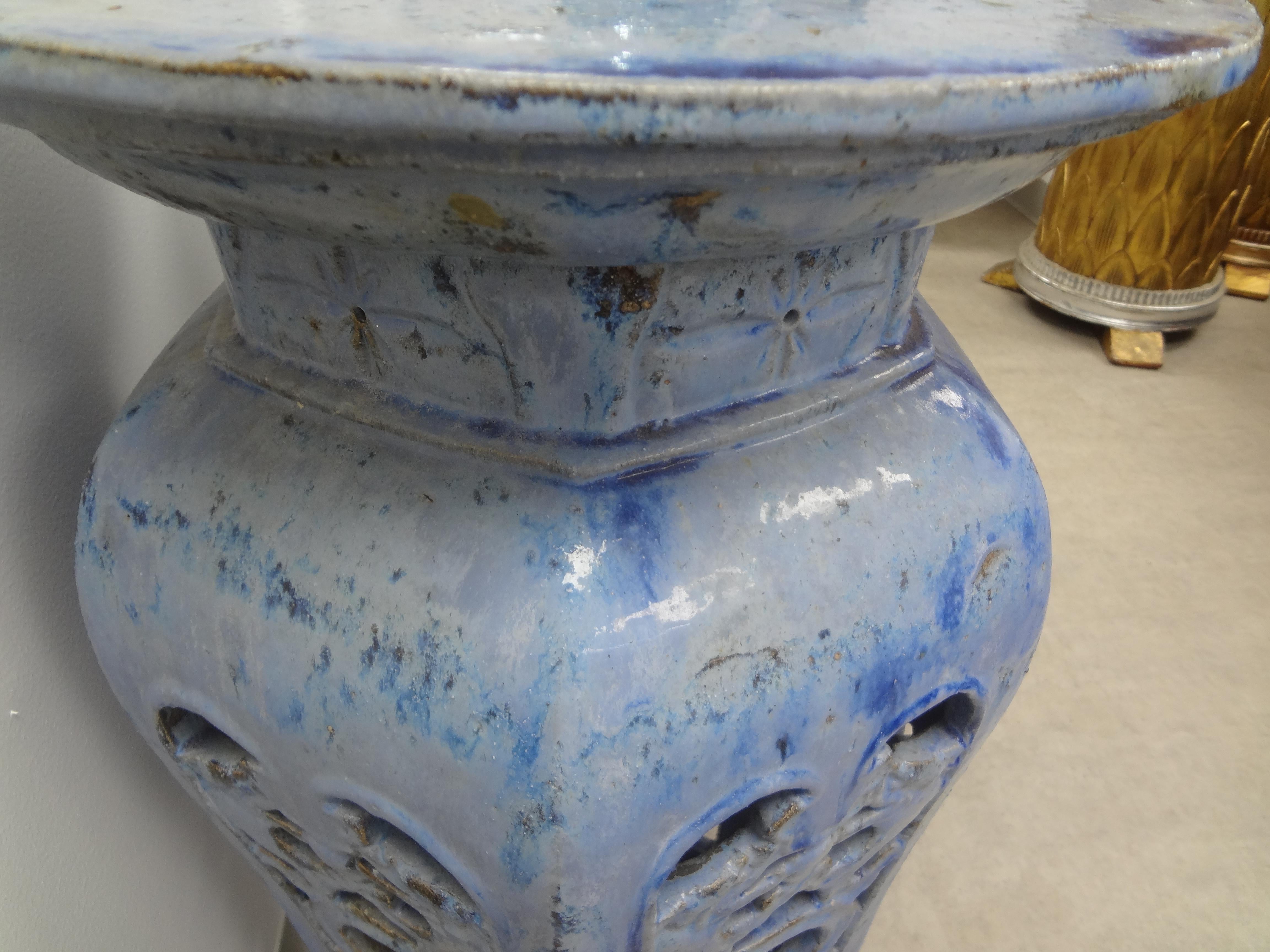 Pair of Early 20th Century Chinese Glazed Terra Cotta Pedestals or Stands For Sale 4