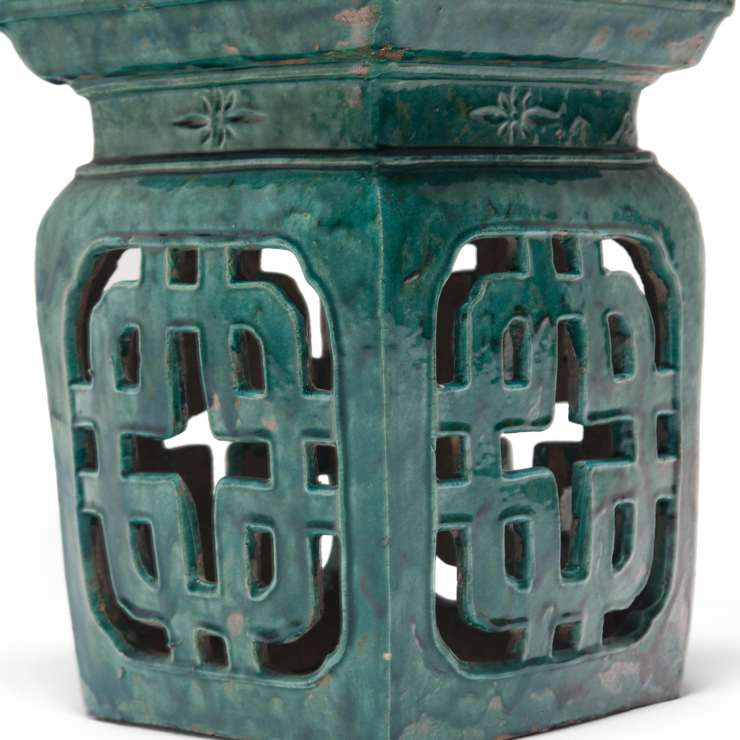 Pair of Chinese Green Glazed Garden Seats, c. 1900 8