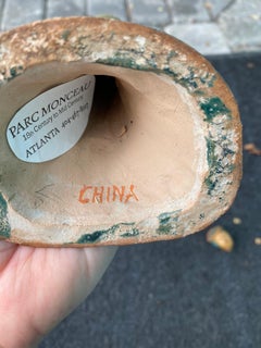 Pair of Early 20th Century Chinese Mud Figures Musicians, Marked China