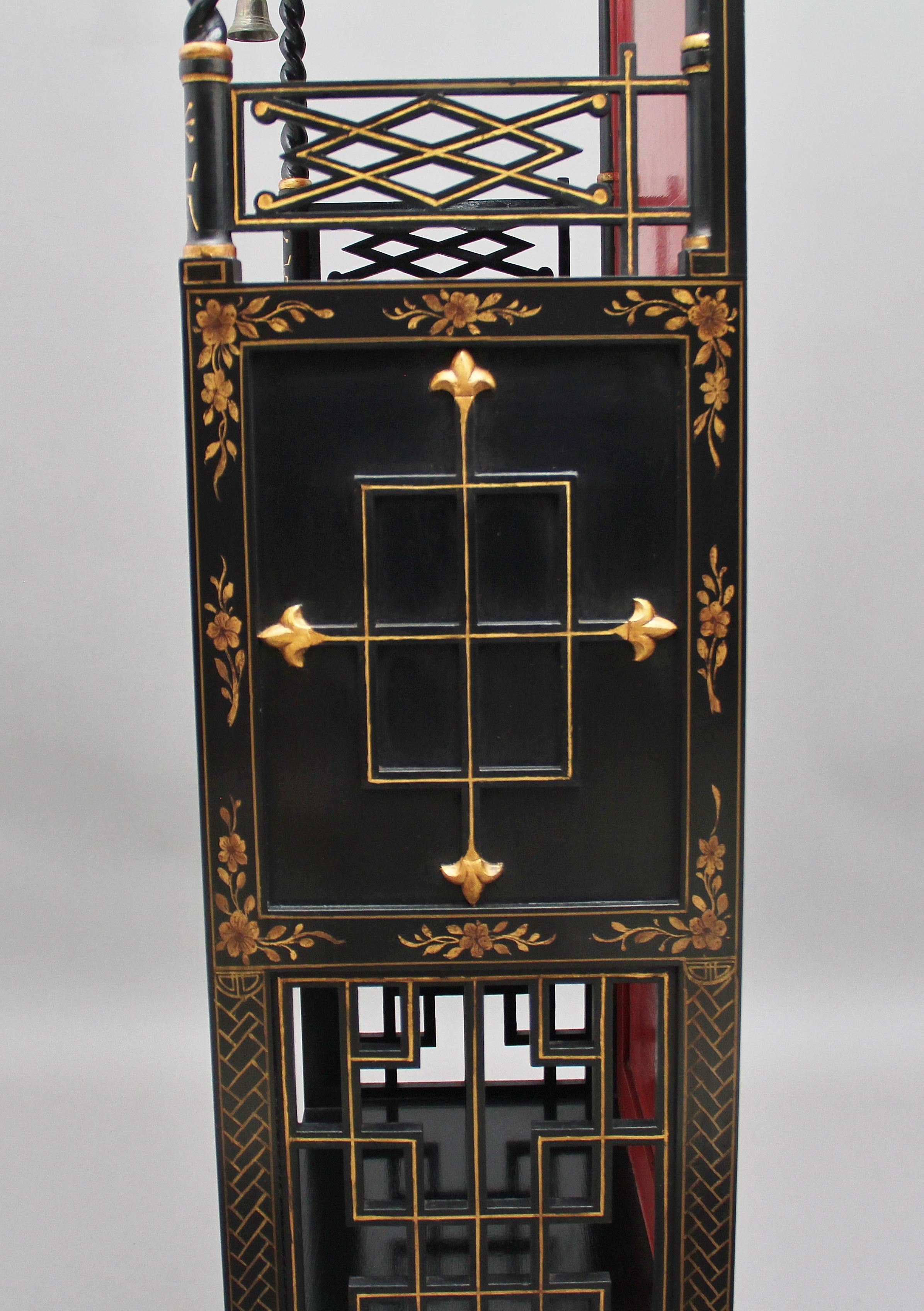 Pair of Early 20th Century Chinoiserie Open Cabinets 7