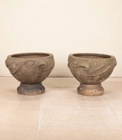 Pair of Early 20th Century Compton Pottery Celtic Bowls on Stands