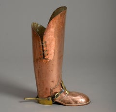 Pair of Early 20th Century Copper and Brass Novelty Umbrella Stands