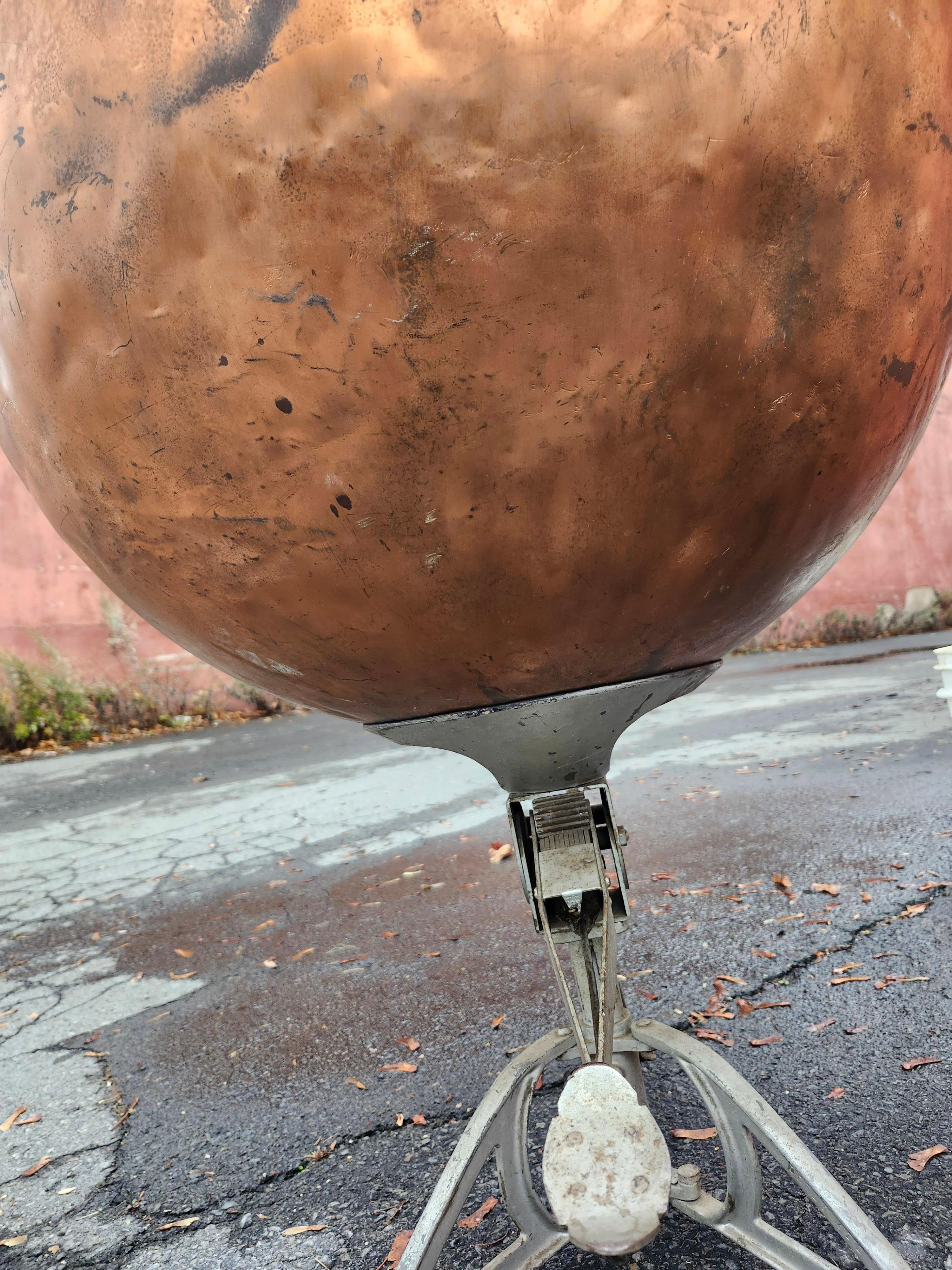 Pair of Early 20th Century Copper Kettle Timpanis Tables by Leedy Manufacturing For Sale 2