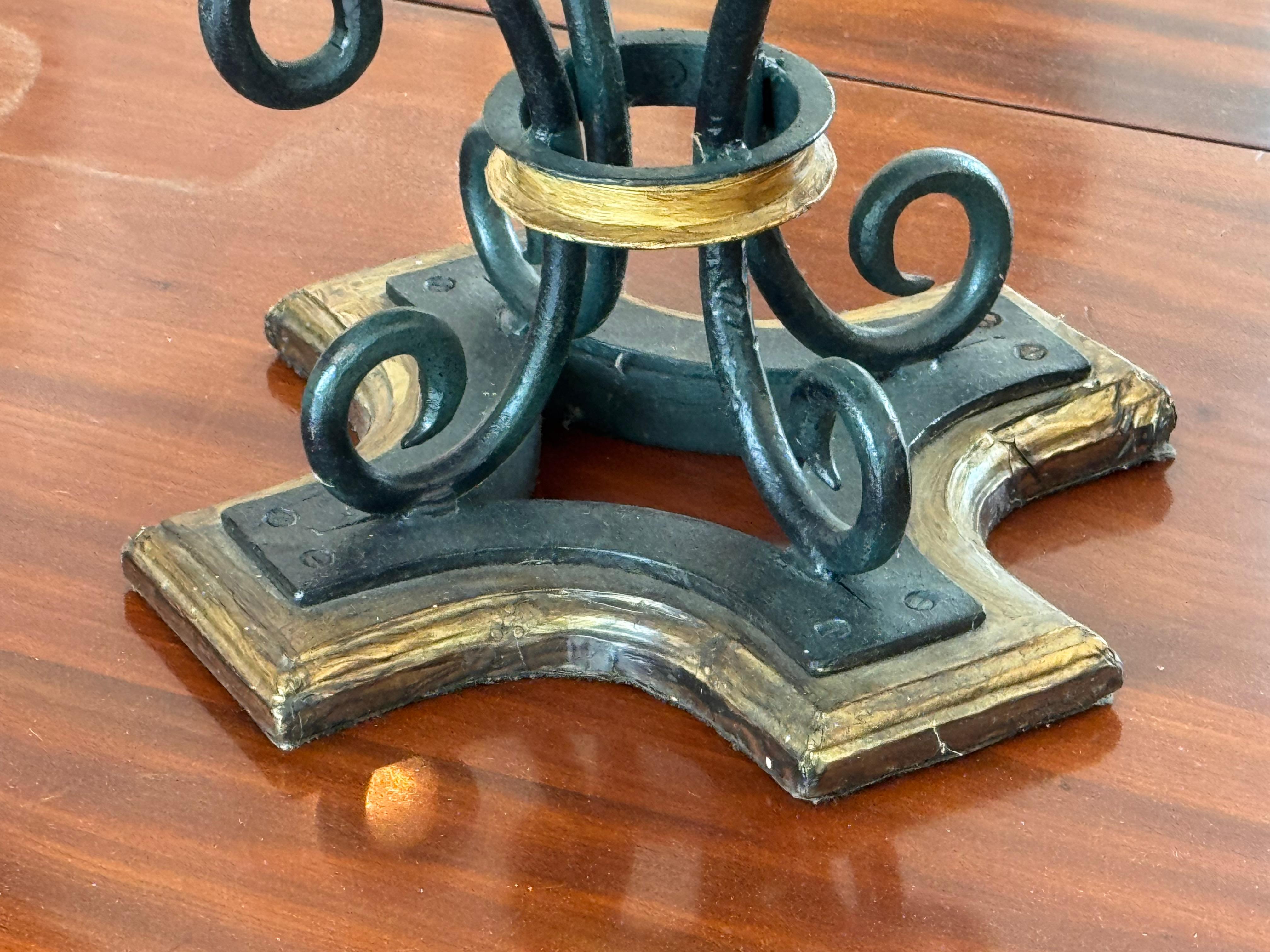 Pair of Early 20th Century Decorative Metal Urns With Scrollwork For Sale 1