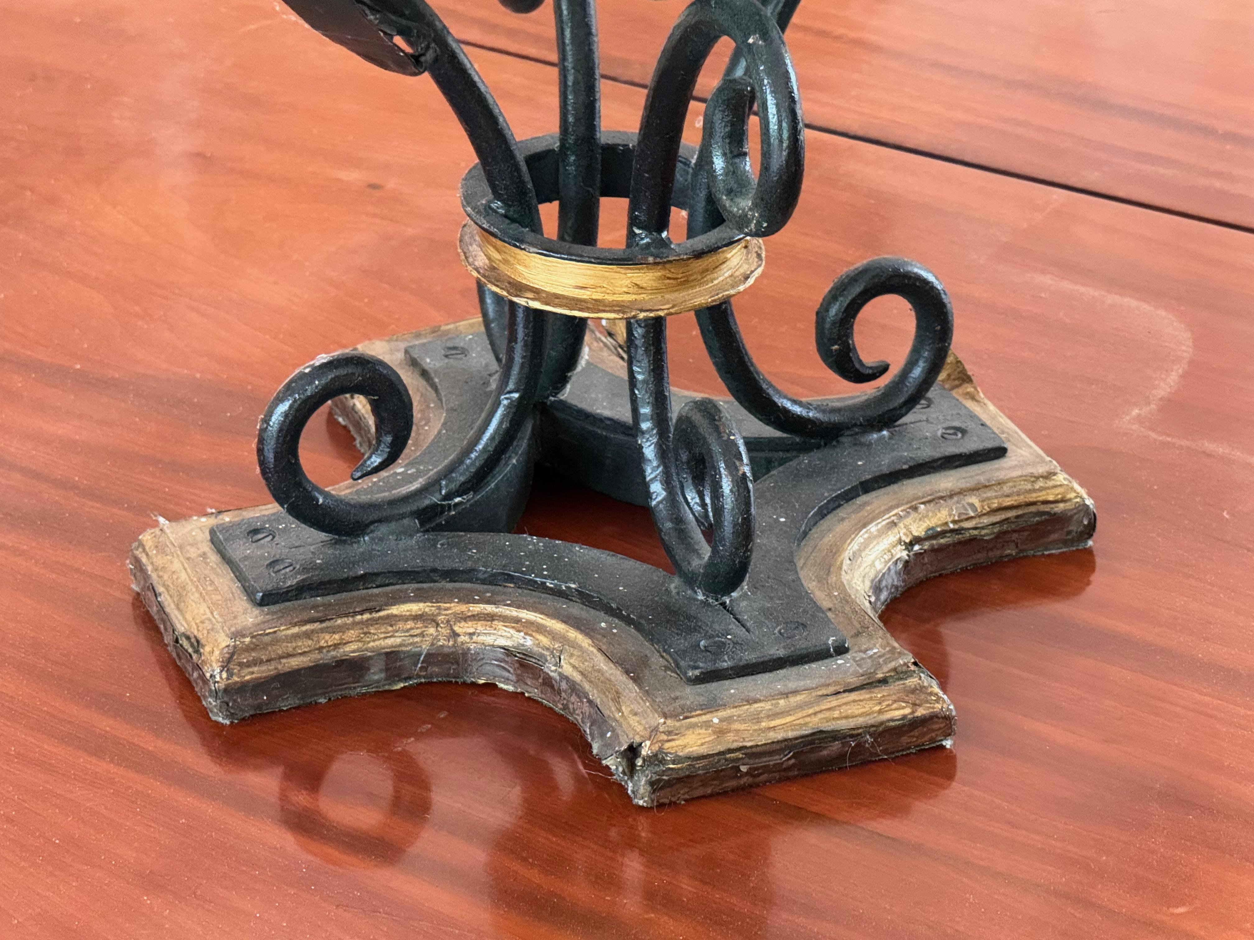 Pair of Early 20th Century Decorative Metal Urns With Scrollwork For Sale 2