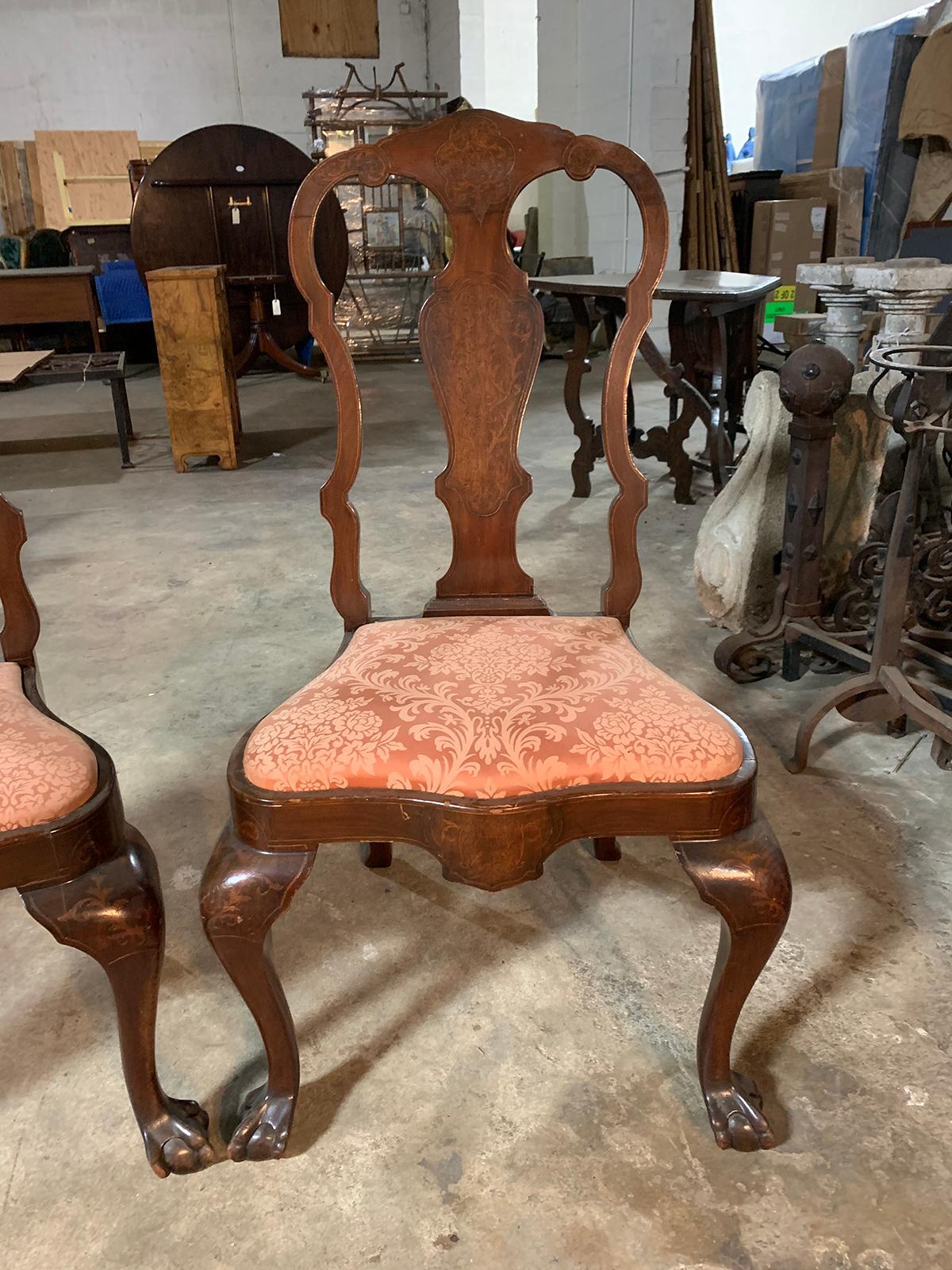 Pair of Early 20th Century Dutch Side Chairs For Sale 13