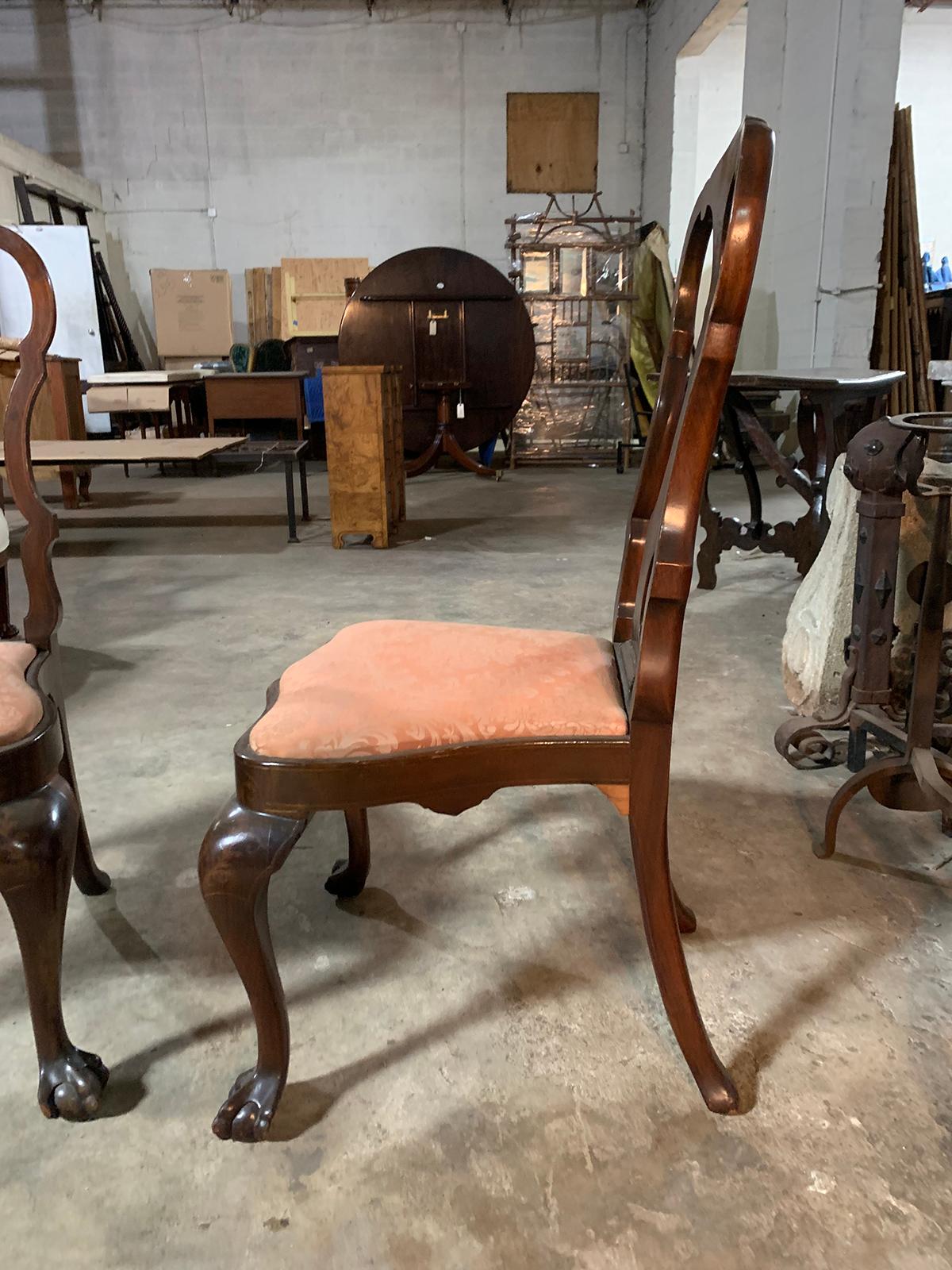Pair of Early 20th Century Dutch Side Chairs For Sale 1