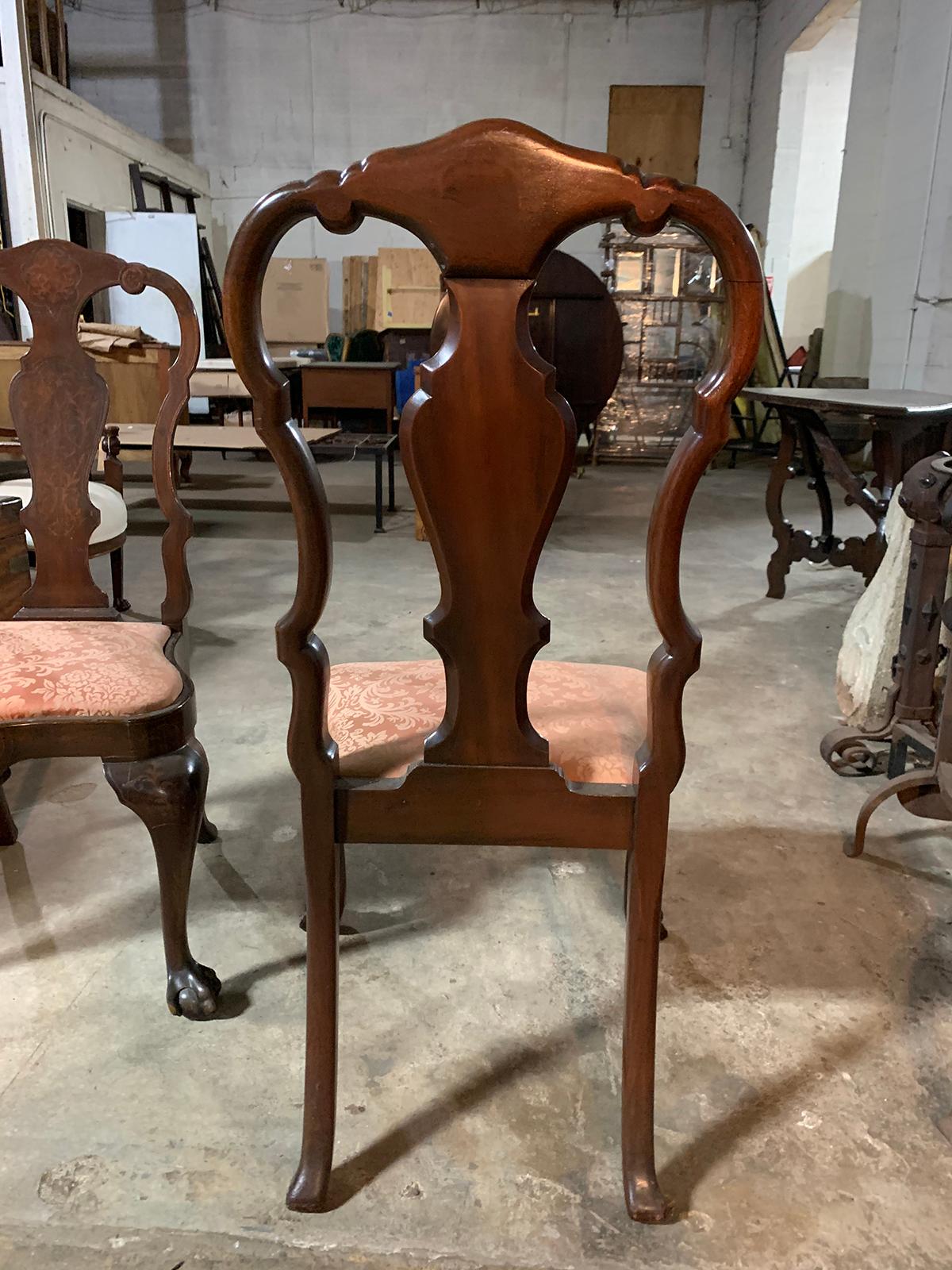 Pair of Early 20th Century Dutch Side Chairs For Sale 4