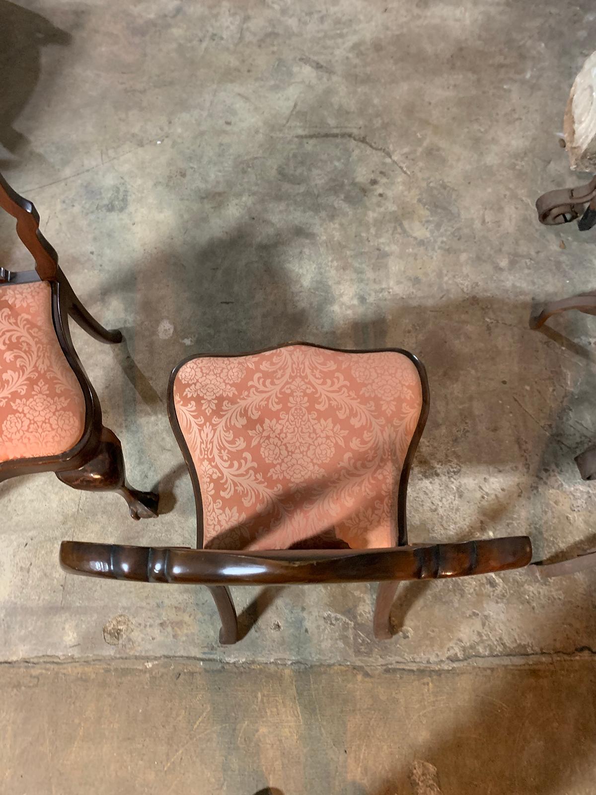 Pair of Early 20th Century Dutch Side Chairs For Sale 5