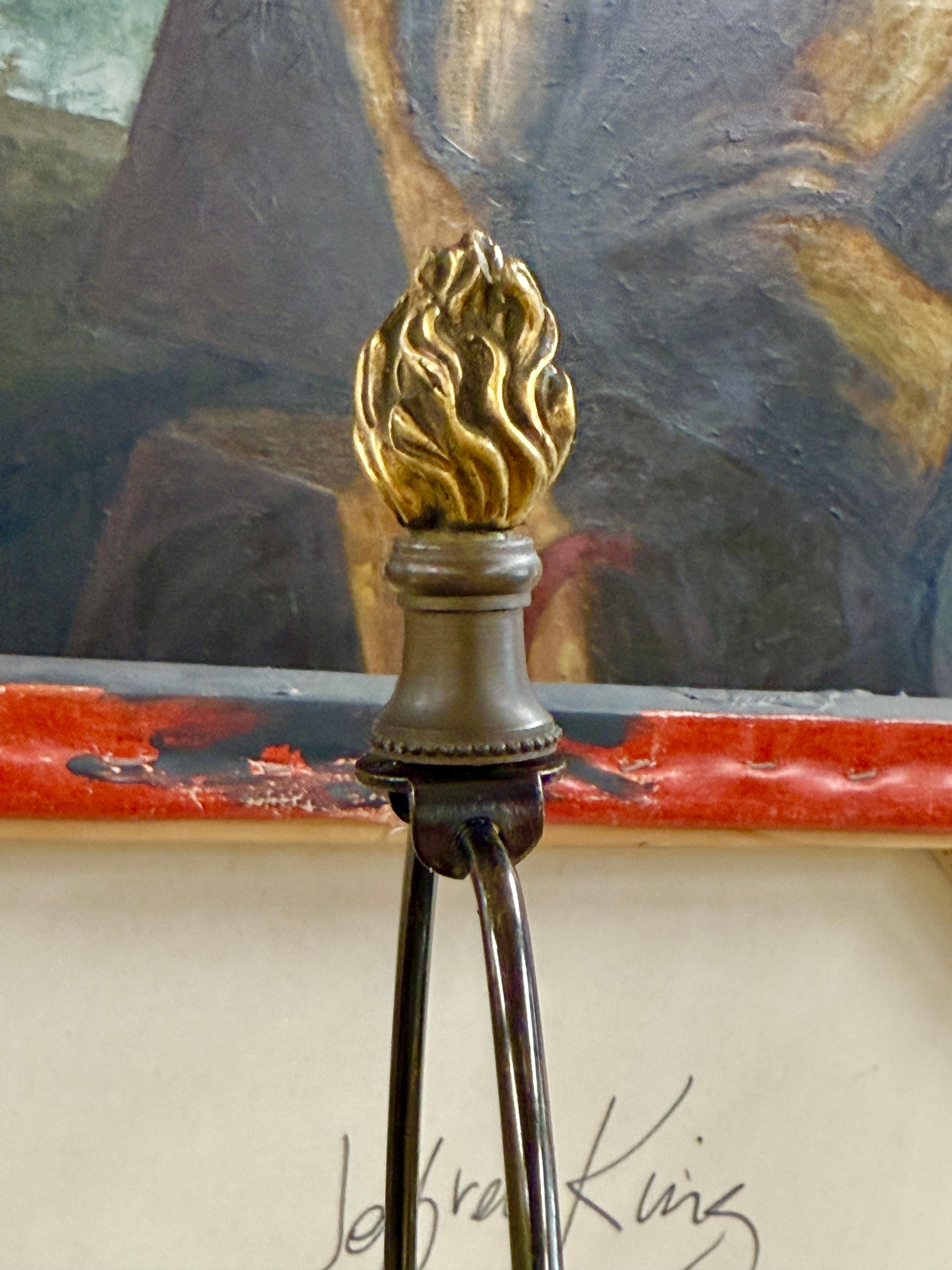 Coppia di candelabri in bronzo stile impero dei primi del Novecento in vendita 3