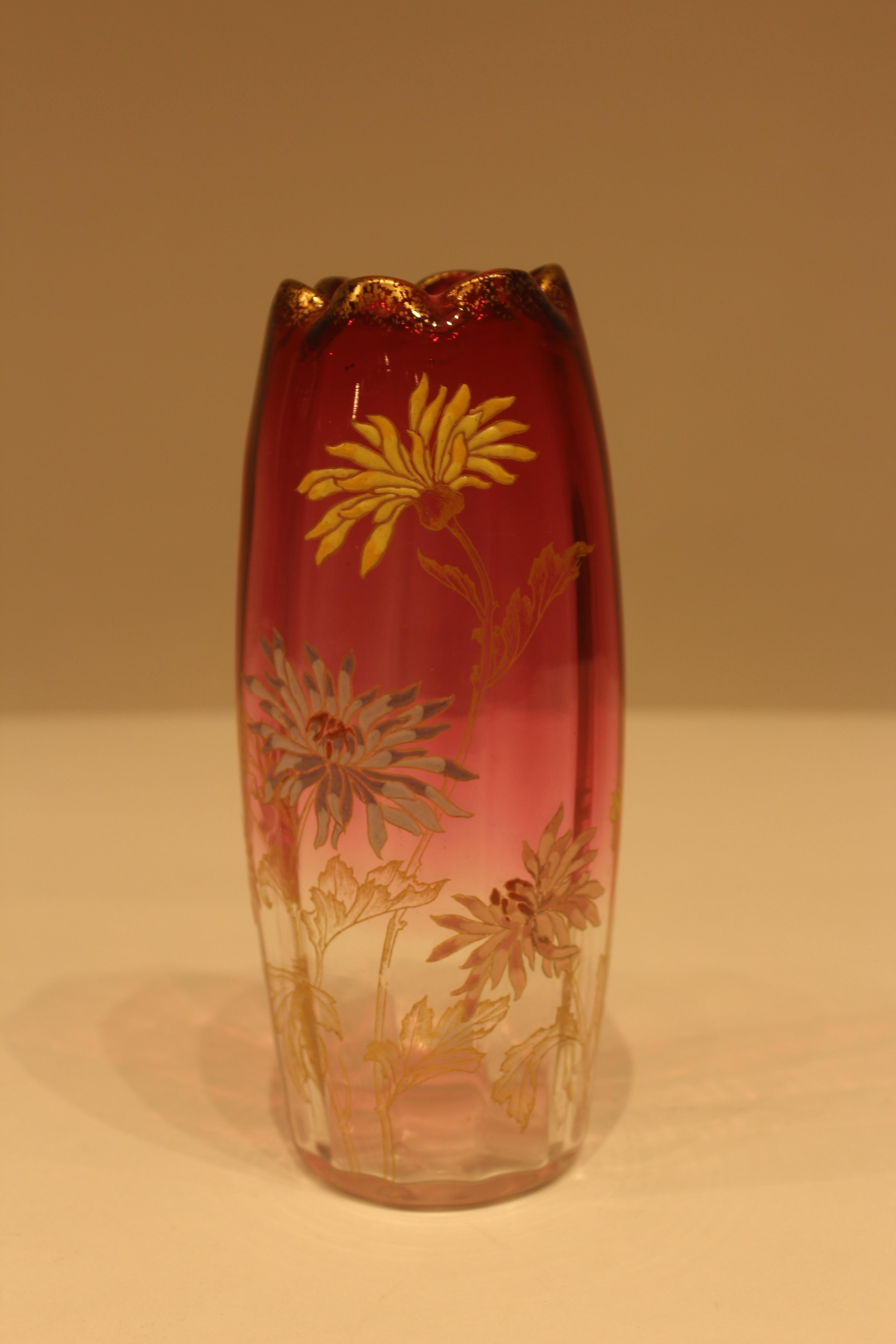 Pair of early 20th century enameled vases - Mount Joy.