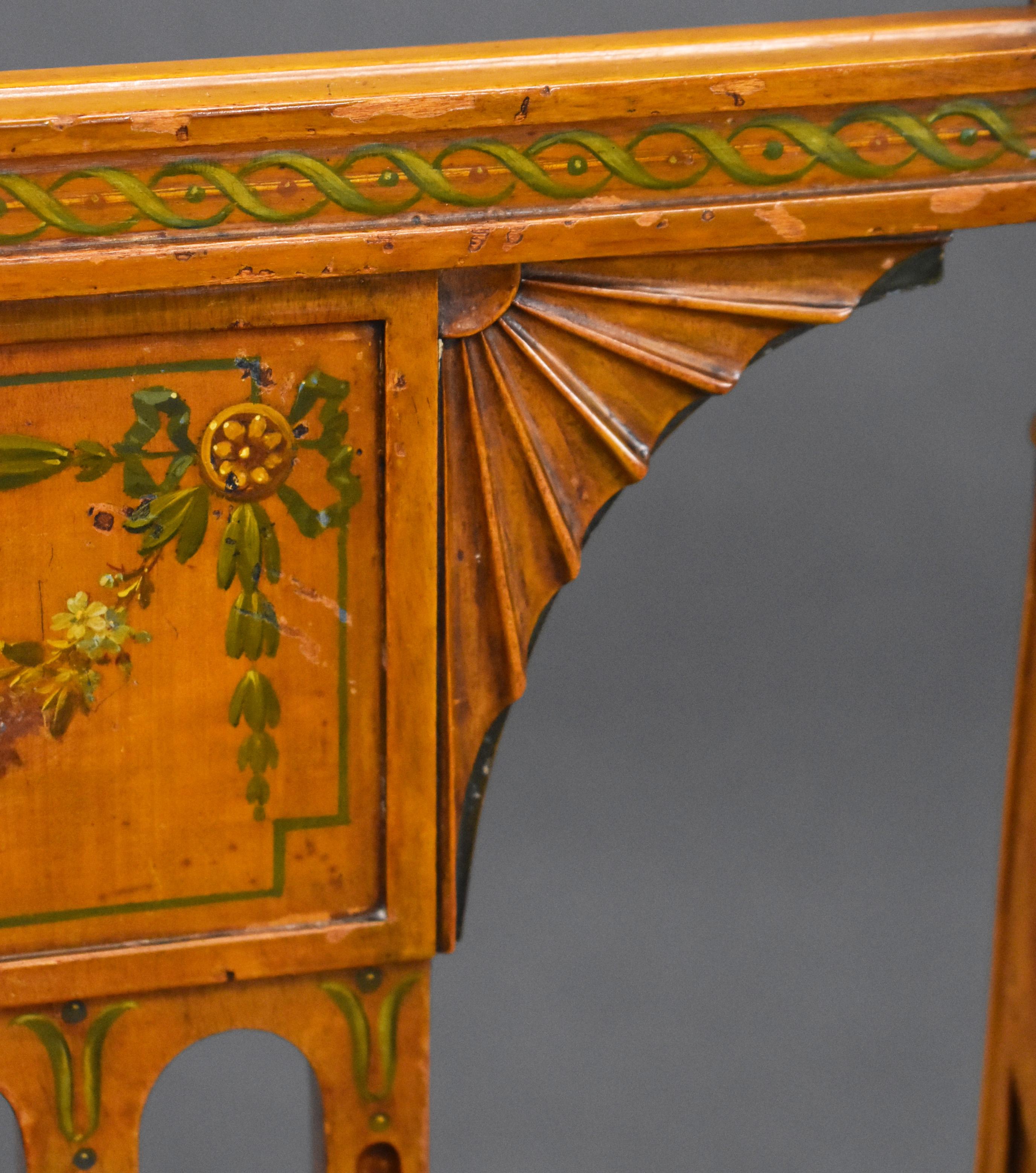 Paire de fauteuils édouardiens anglais en bois de citronnier peints à la main du début du XXe siècle en vente 8