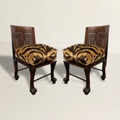 Pair of Early 20th Century English Egyptian Revival Chairs