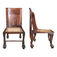 Pair of Early 20th Century English Egyptian Revival Chairs