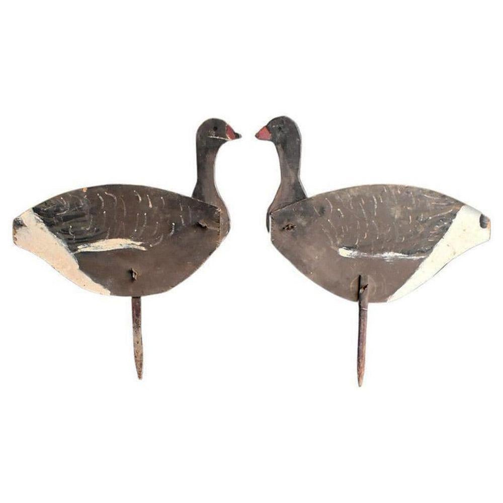Pair of early 20th Century English Estate Made Folk art Decoys. For Sale