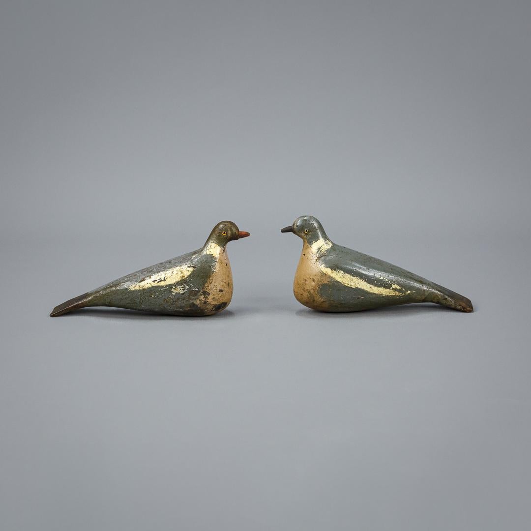 Pair of Early 20th Century English Pigeon Decoys 4