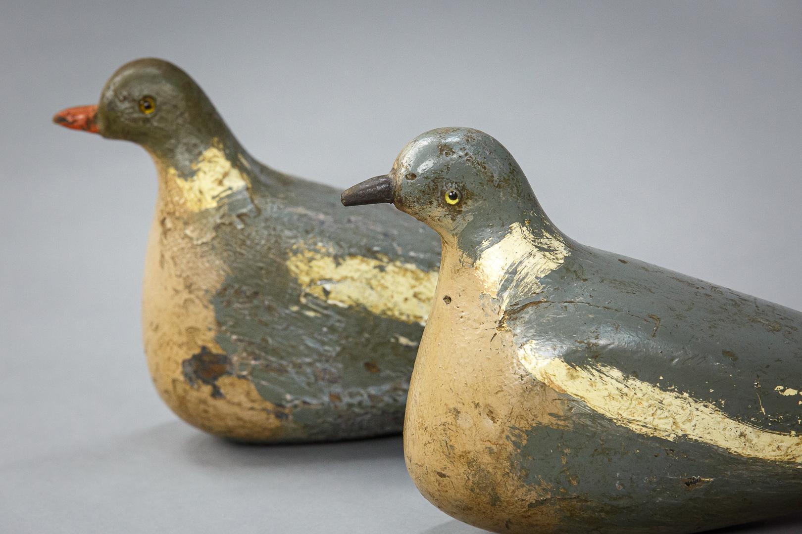 Pair of Early 20th Century English Pigeon Decoys 3
