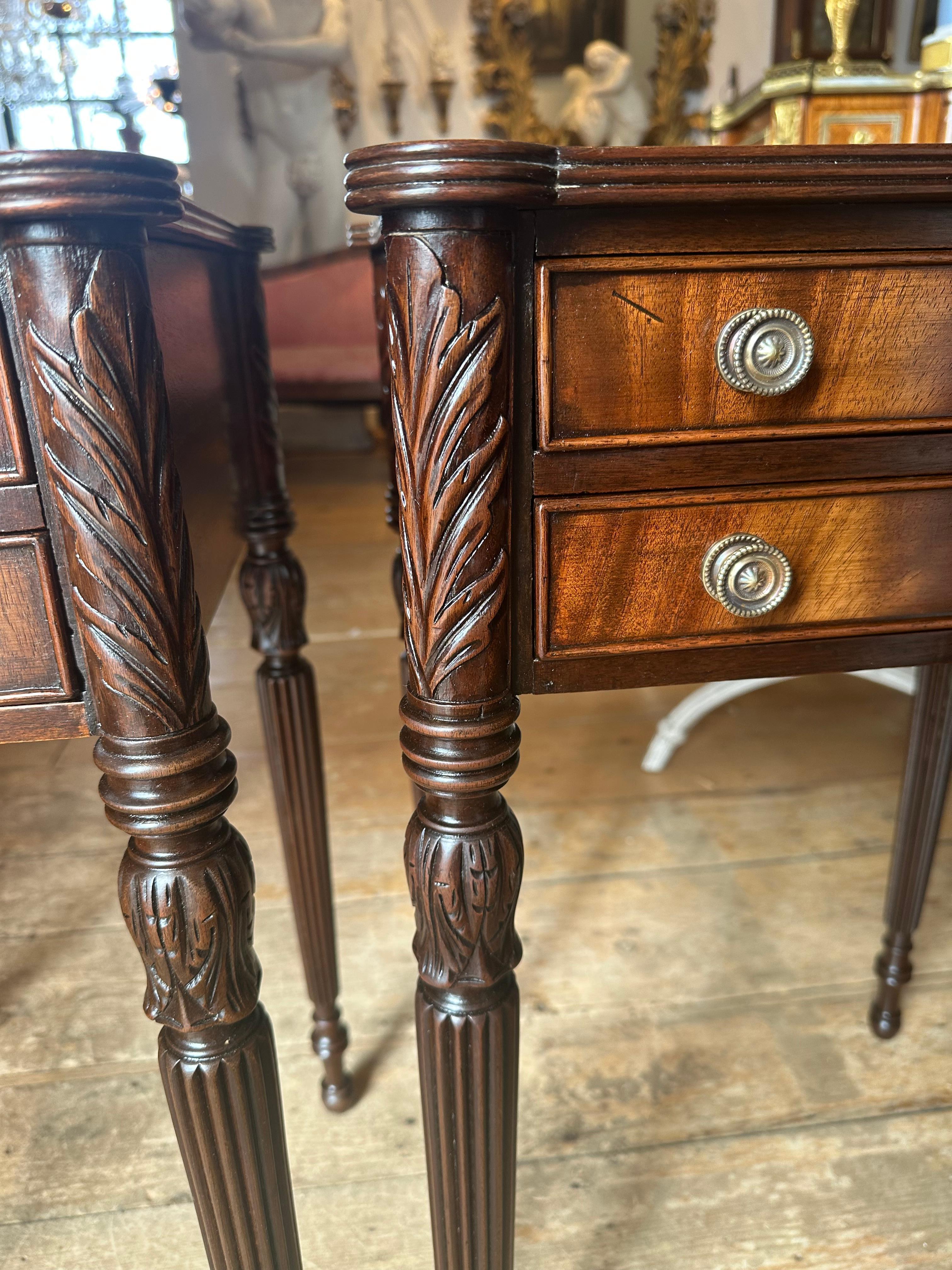 American Pair of Early 20th Century Federal Side Tables in Style of Thomas Seymour