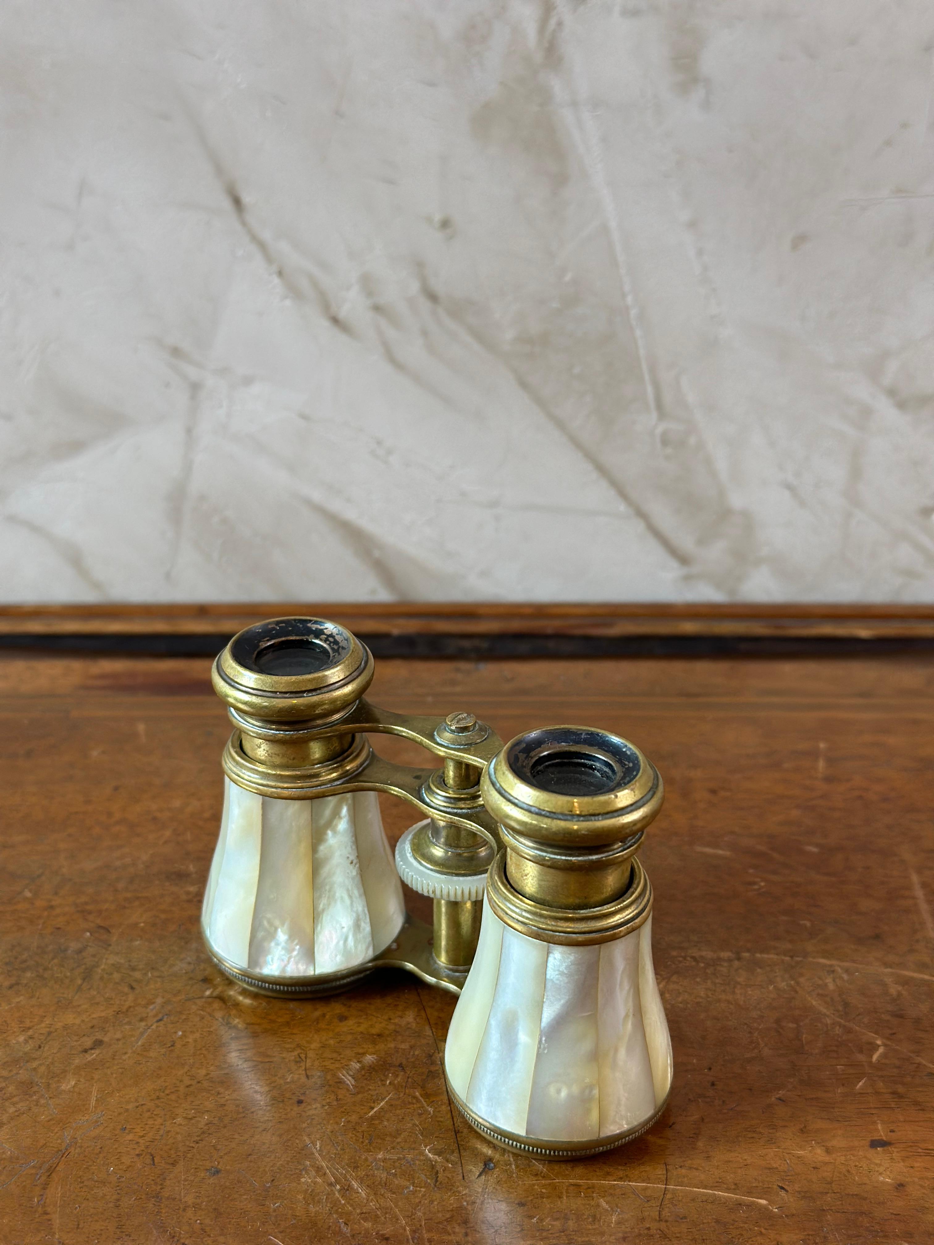 Early 20th Century Pair of Early 20th century French brass Opera Glass, 1900s For Sale