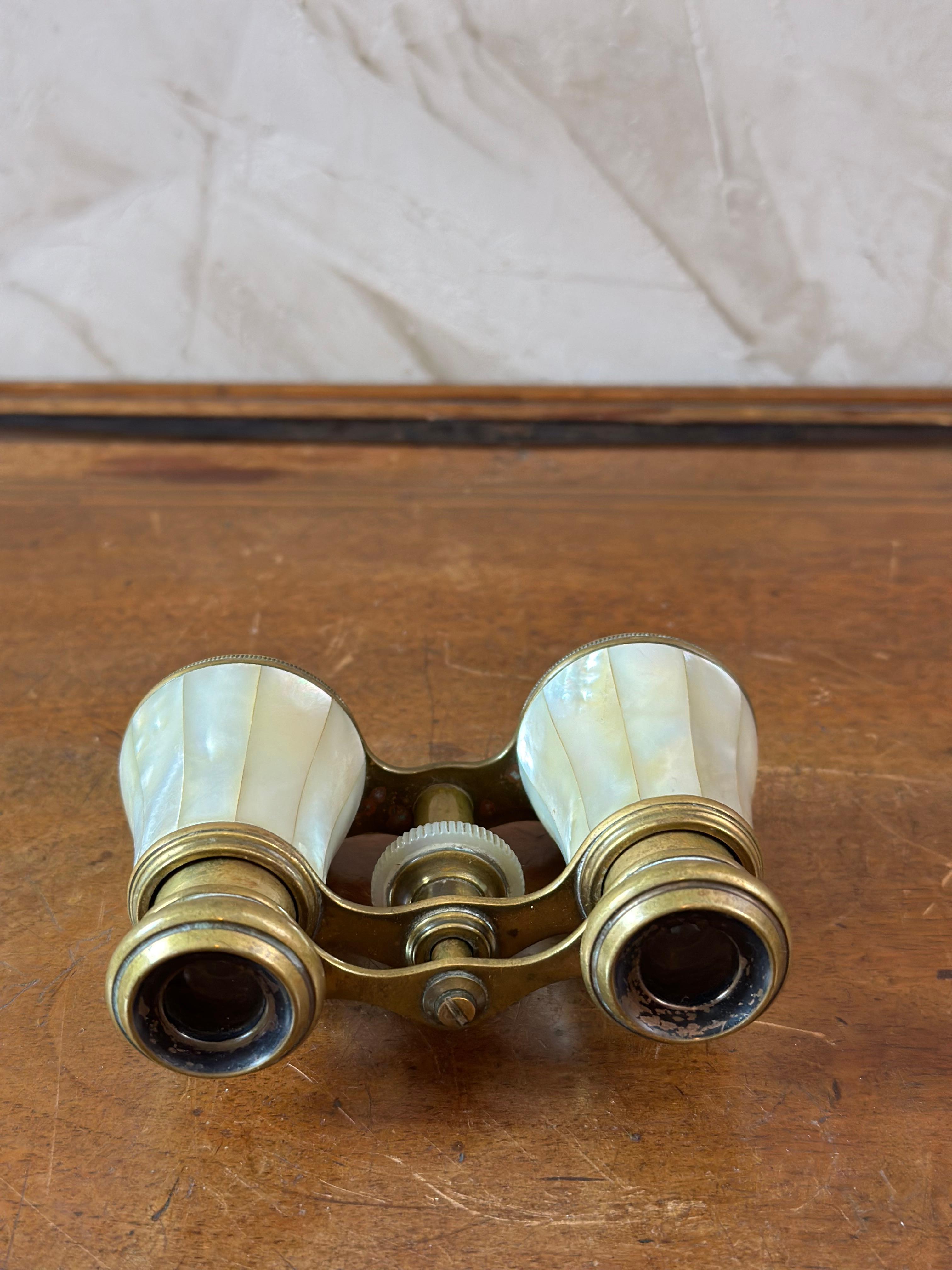 Pair of Early 20th century French brass Opera Glass, 1900s For Sale 2
