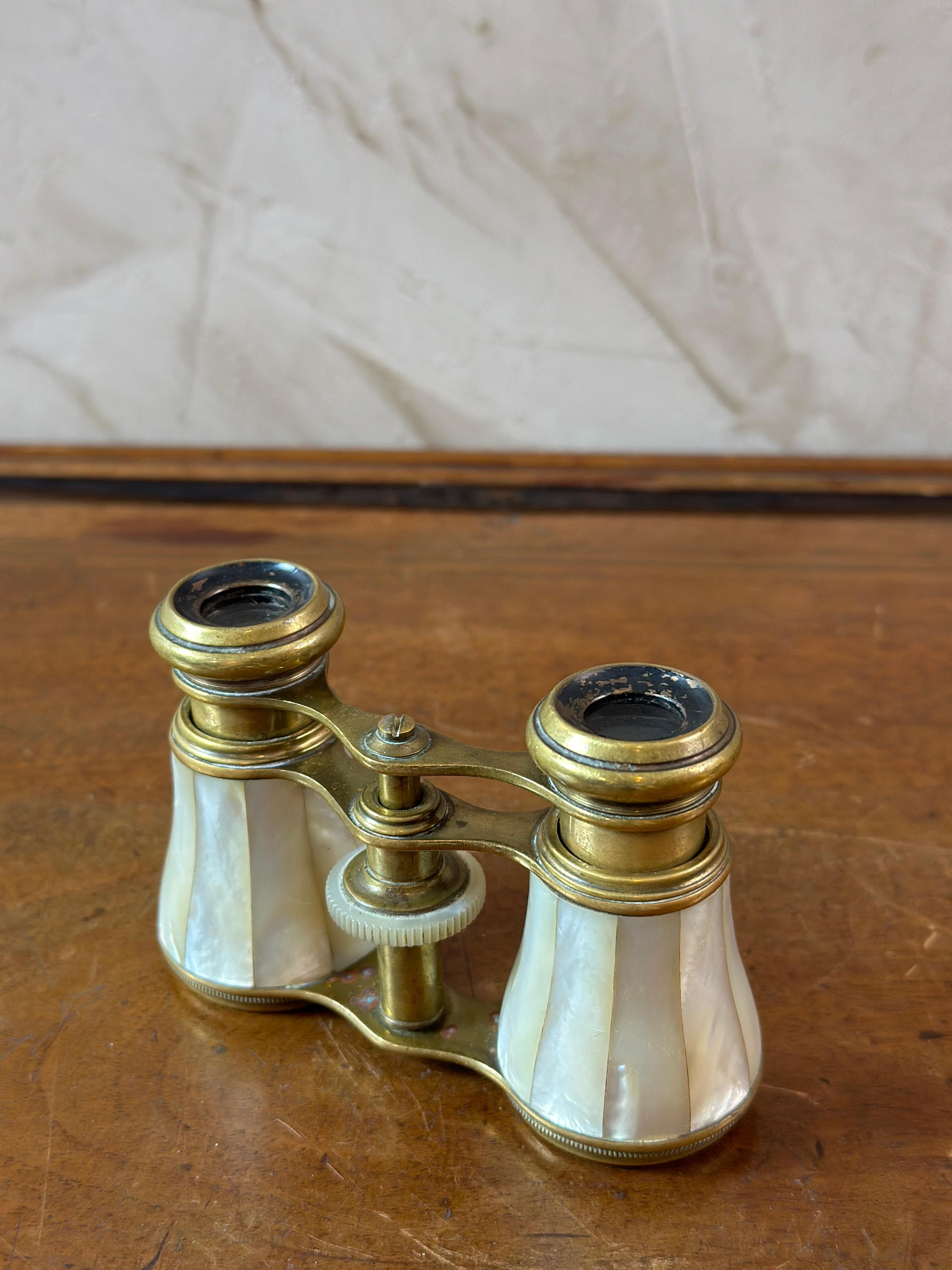 Pair of Early 20th century French brass Opera Glass, 1900s For Sale 3