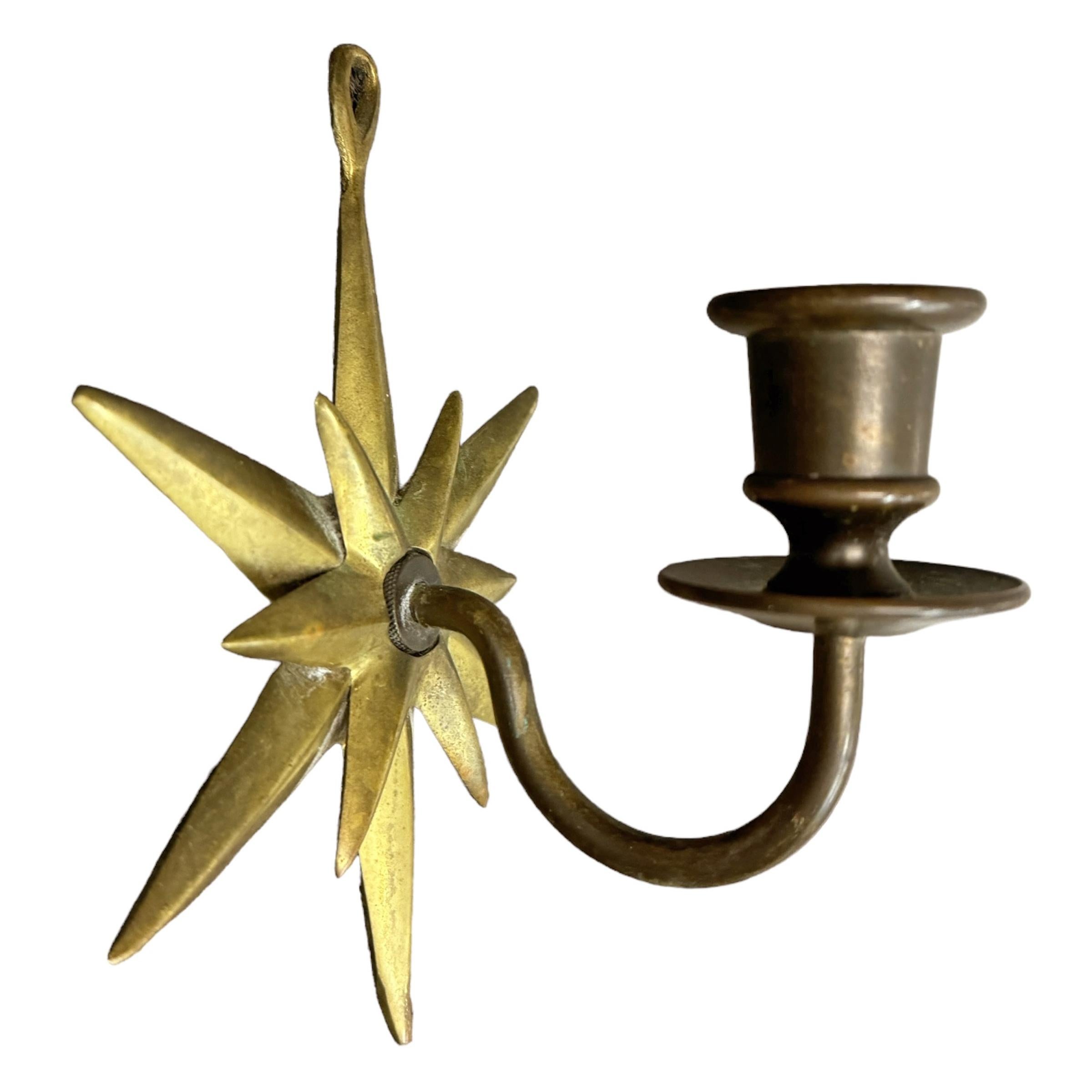 Pair of Early 20th Century French Bronze Candle Sconces For Sale 1