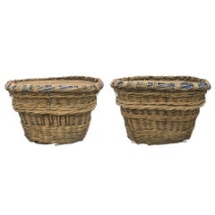 Pair of Early 20th Century French Champagne Basket Tables