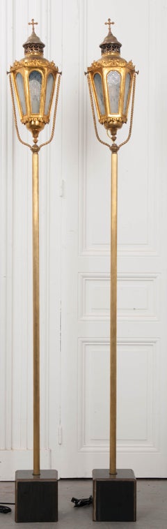 Pair of Early 20th Century French Church Lanterns